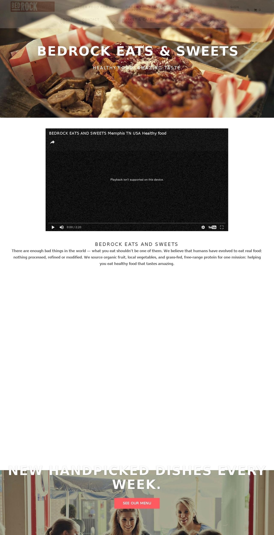 bedrockfood.com shopify website screenshot