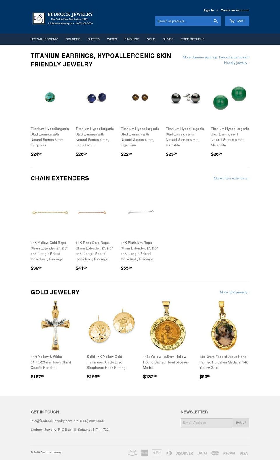 bedrockjewelry.com — Shopify storefront screenshot