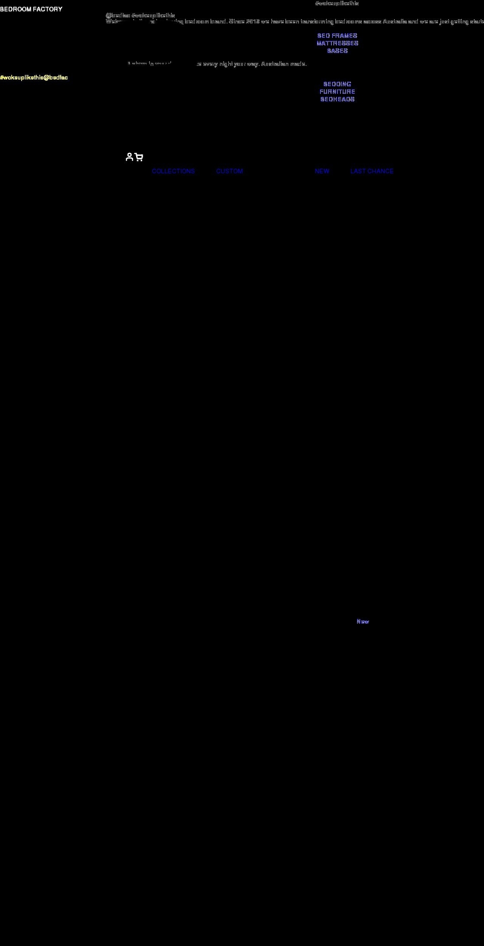 bedroomfactory.com.au shopify website screenshot
