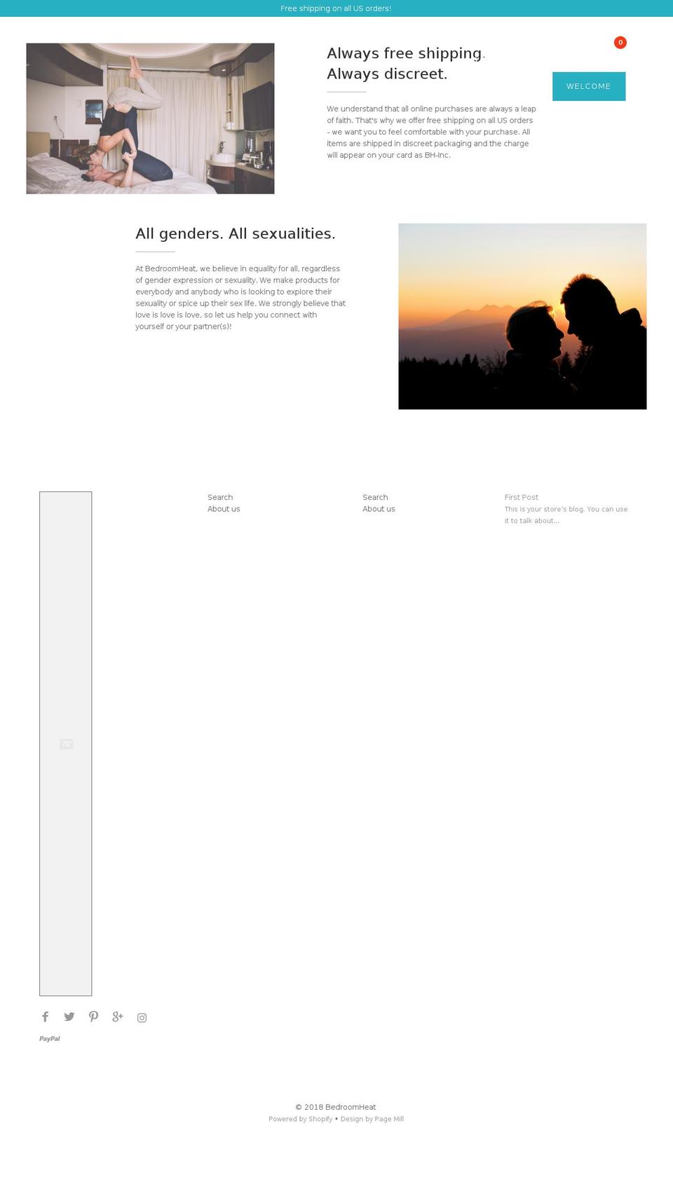 bedroomheat.com shopify website screenshot