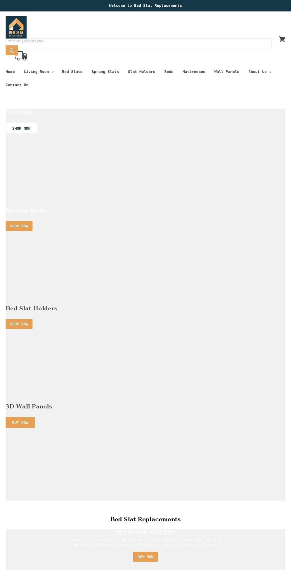 bedslatreplacements.co.uk shopify website screenshot