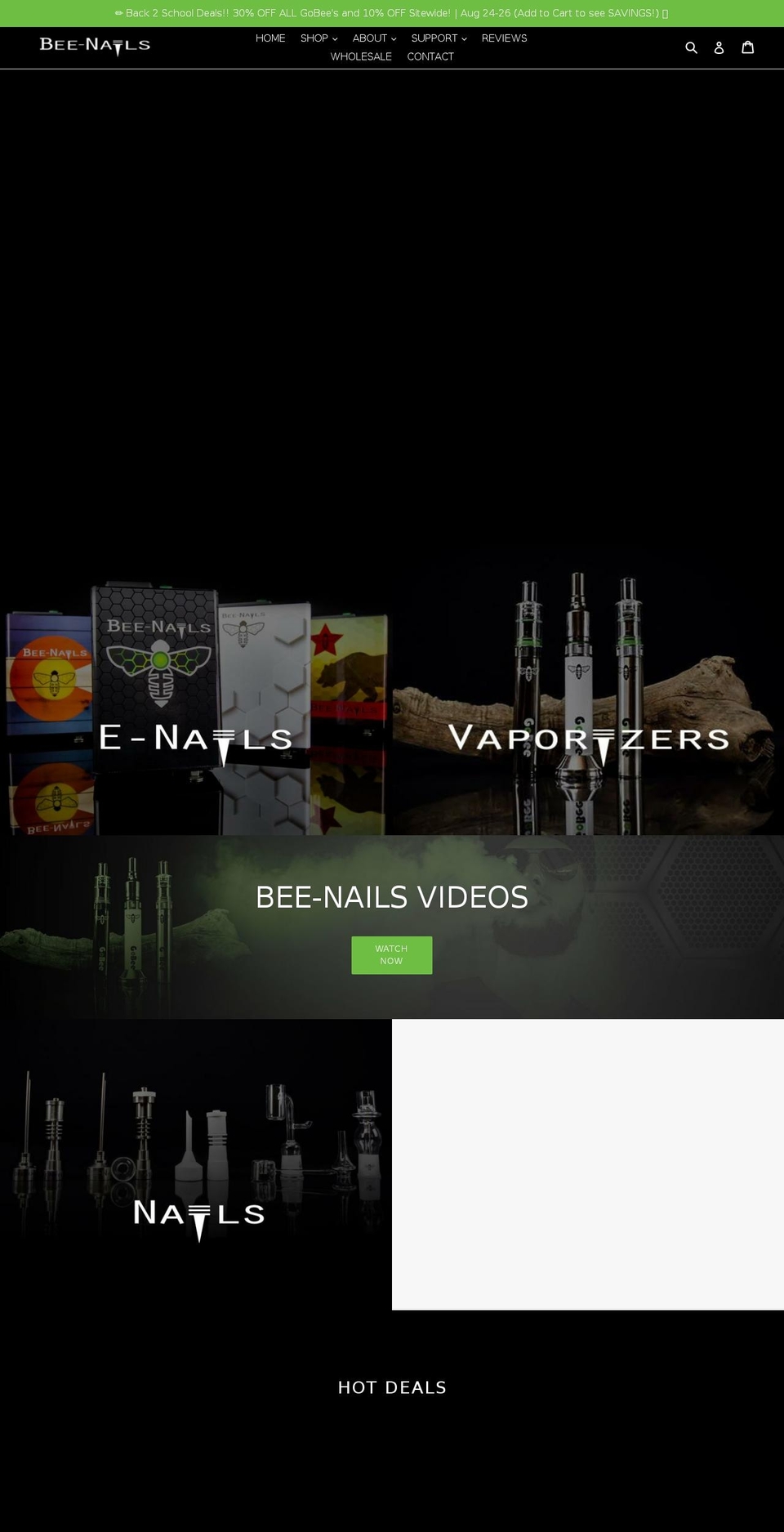 bee-nails.com shopify website screenshot