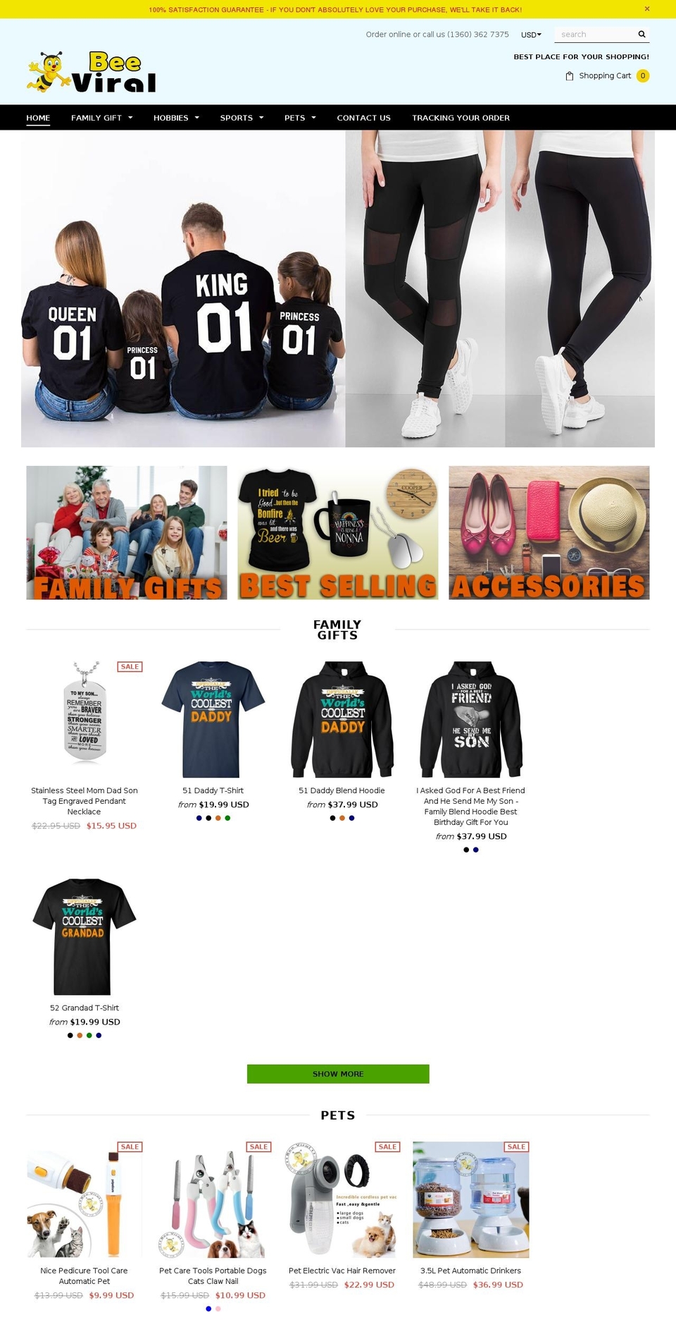 bee-viral.com shopify website screenshot