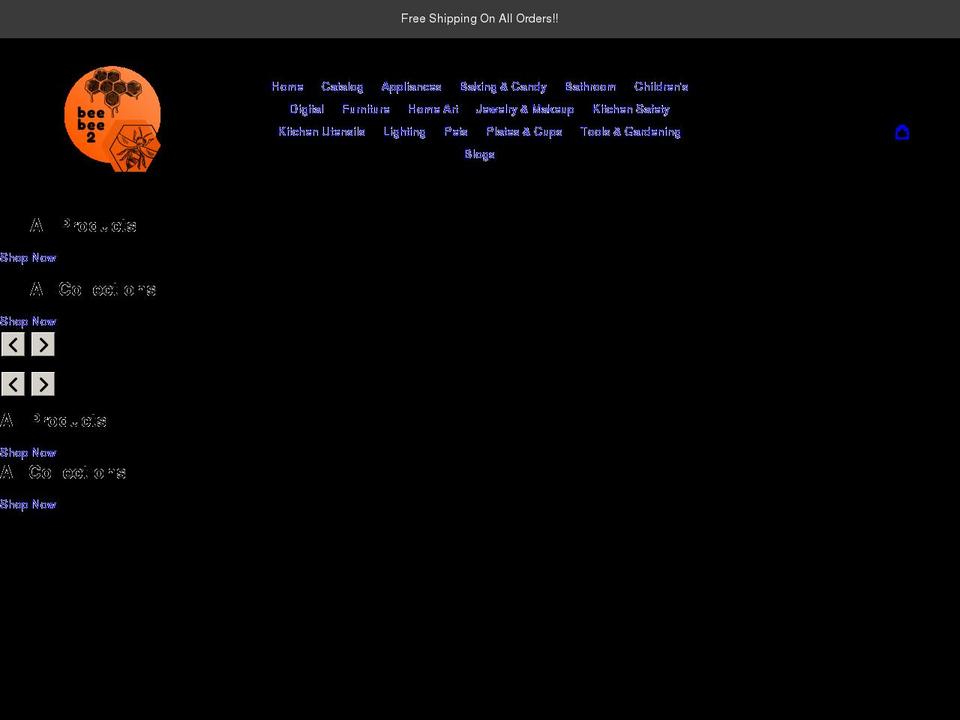 beebee2.com shopify website screenshot