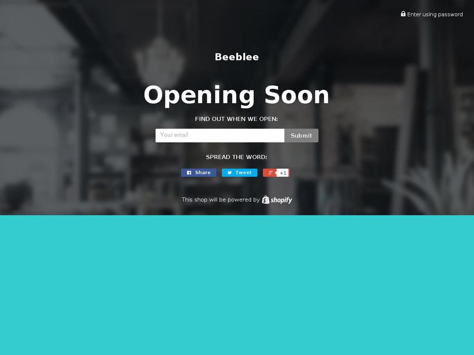 beeblee.com shopify website screenshot