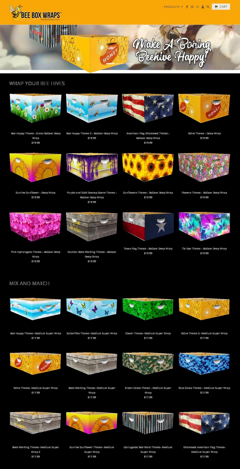 beeboxskins.com — Shopify storefront screenshot