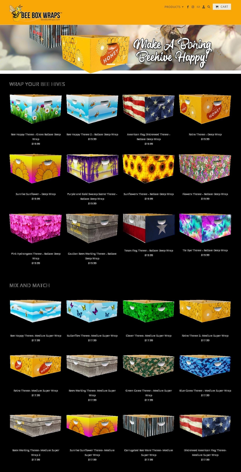 beeboxwraps.com — Shopify storefront screenshot