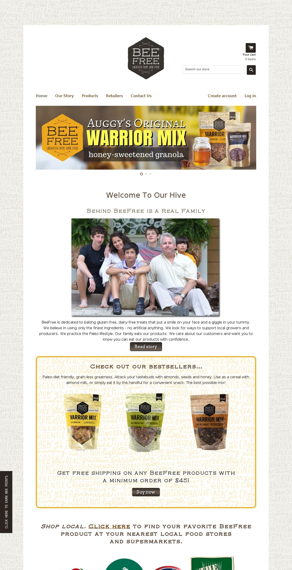 BeeFree Theme 062016 Shopify theme site example beecaveman.com