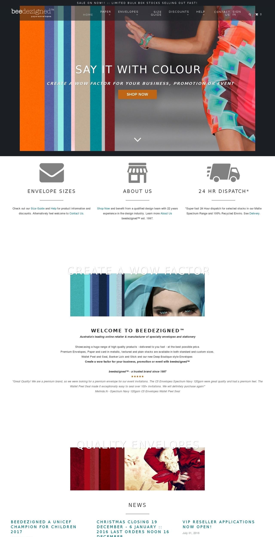beedezigned.com shopify website screenshot