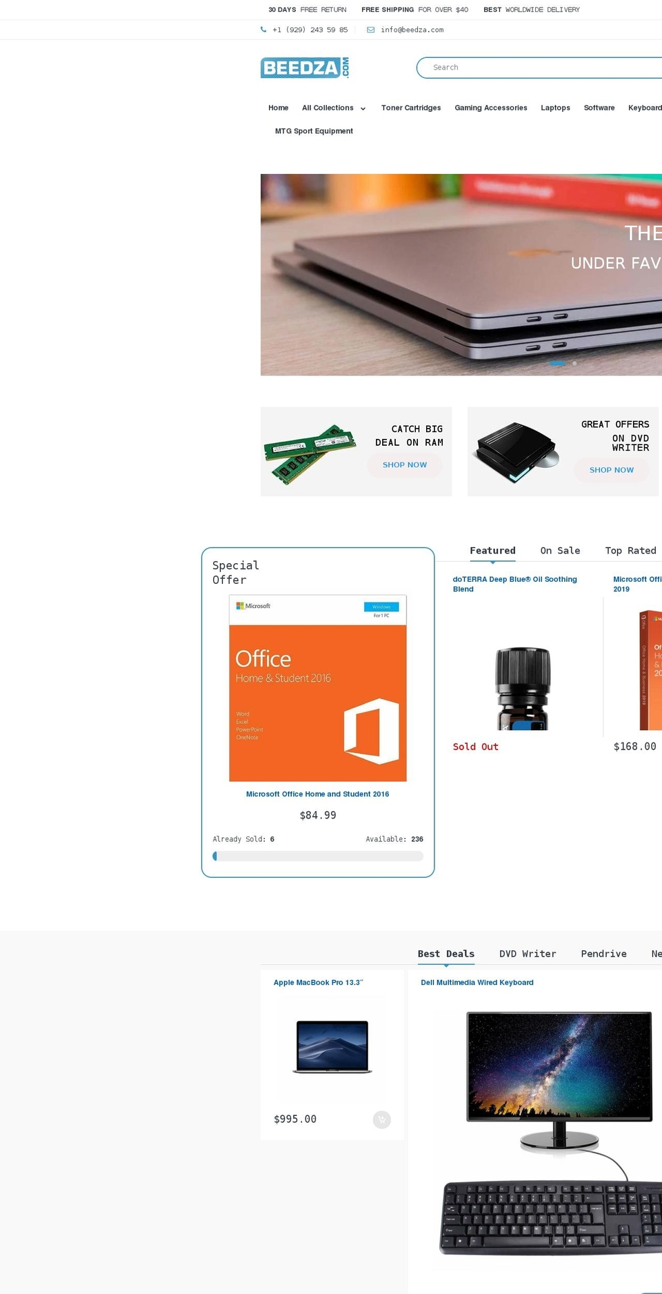 beedza.com shopify website screenshot