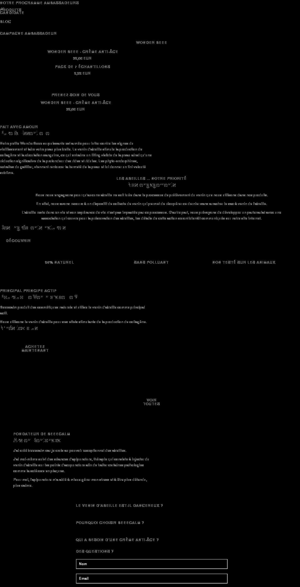 beeecalm.com shopify website screenshot
