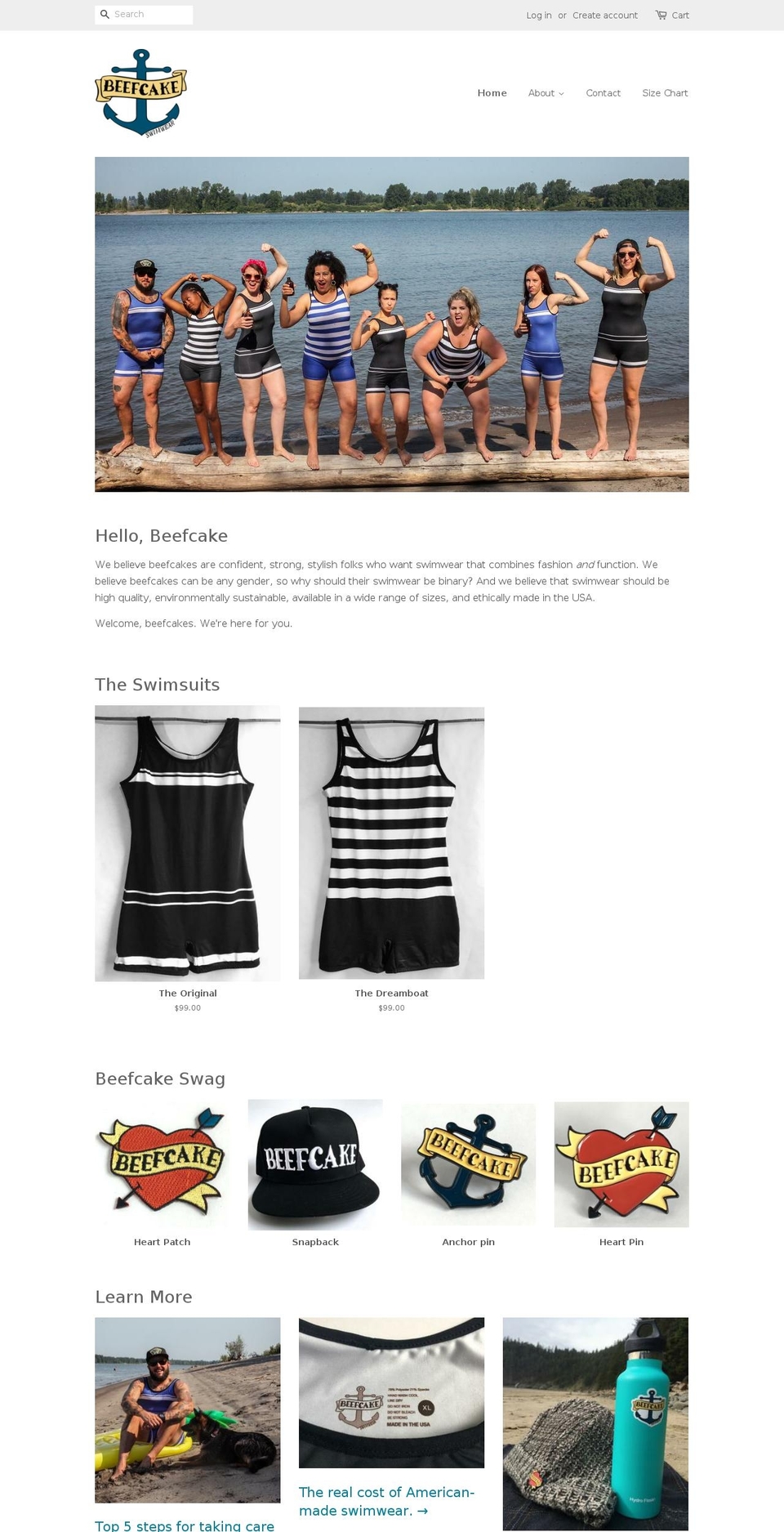 beefcakeswim.com — Shopify storefront screenshot