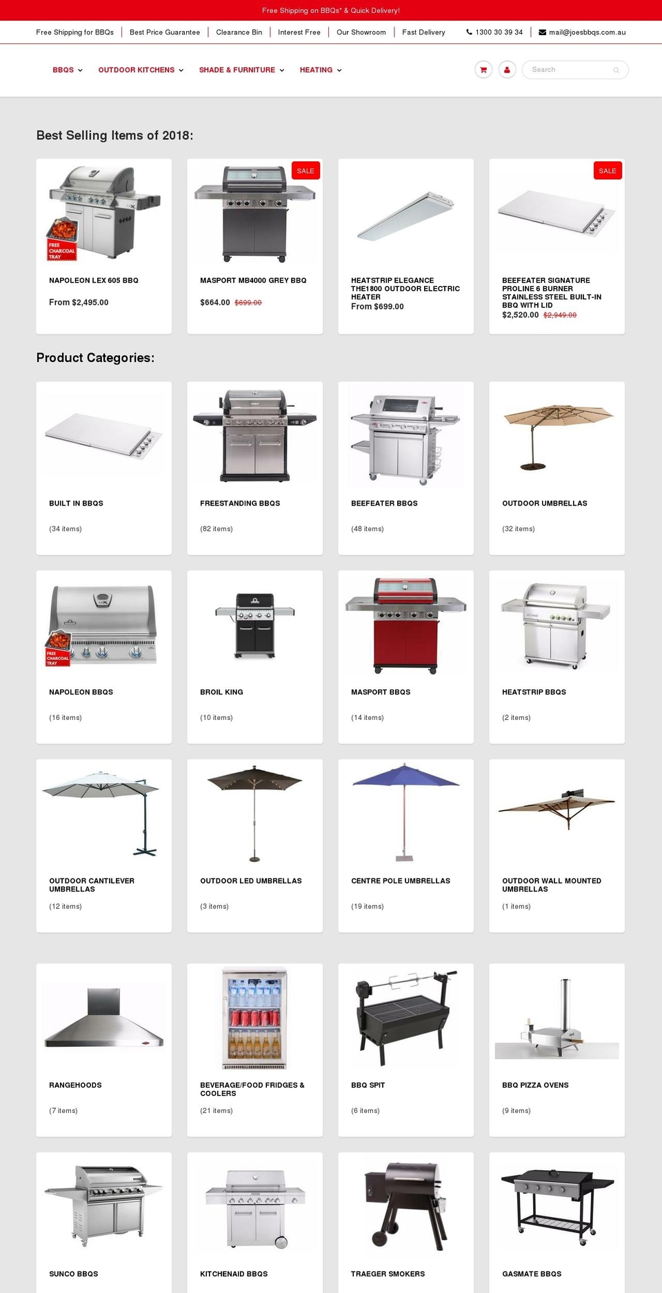 beefeaterbbqs.com.au shopify website screenshot