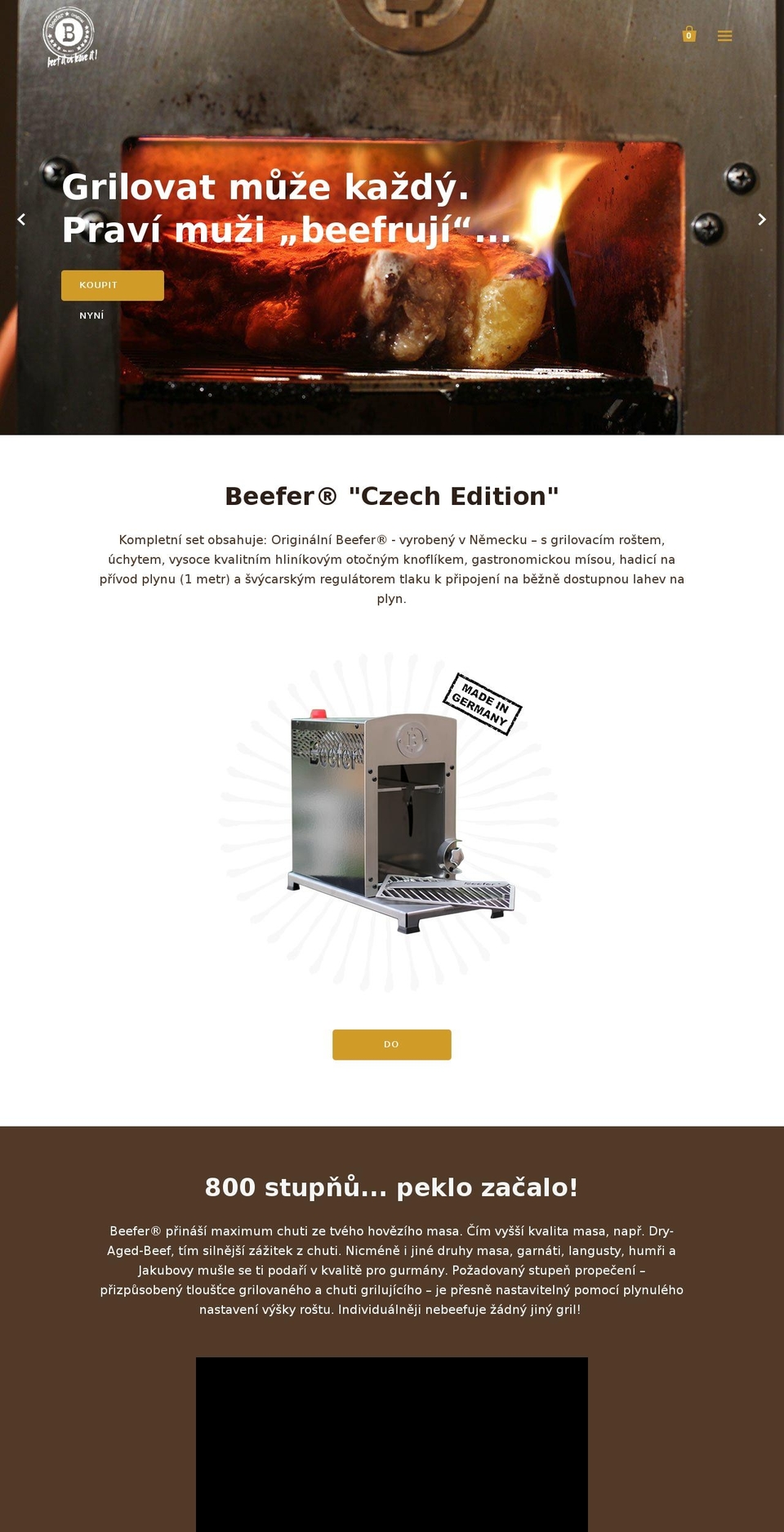 beefer.cz shopify website screenshot