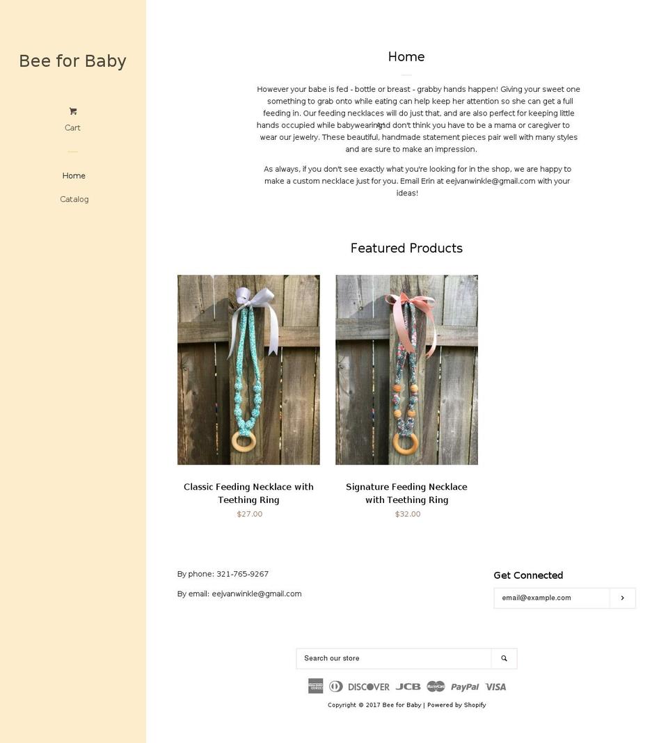 beeforbaby.com shopify website screenshot