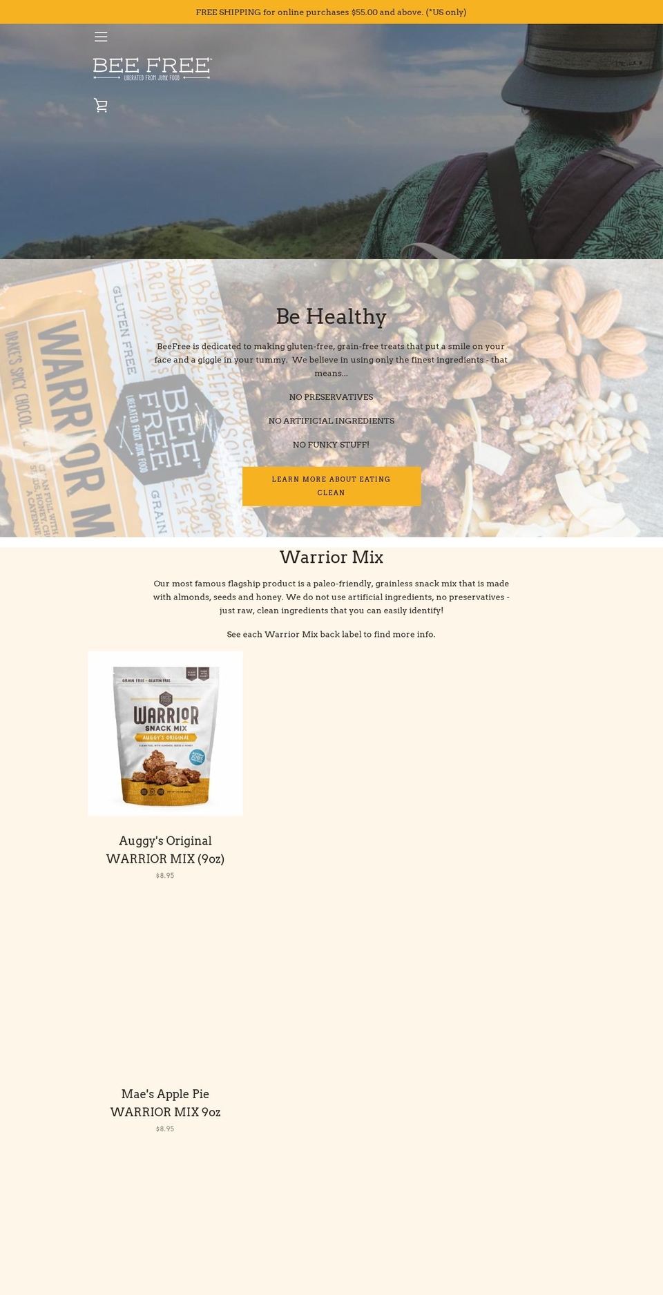 BeeFree Theme 062016 Shopify theme site example beefreeglutenfree.com