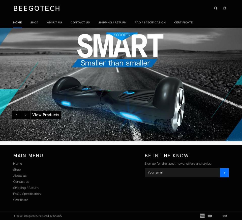 beegotech.com — Shopify storefront screenshot