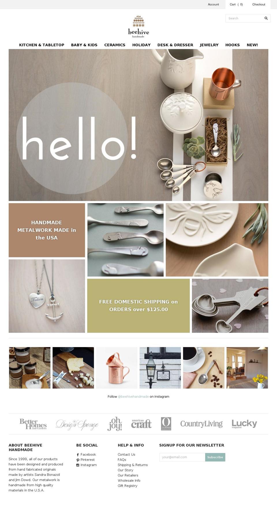 beehivehandmade.com shopify website screenshot