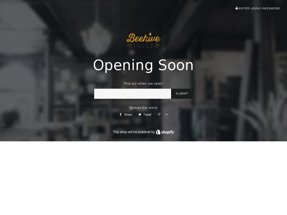 beehivejuice.com shopify website screenshot