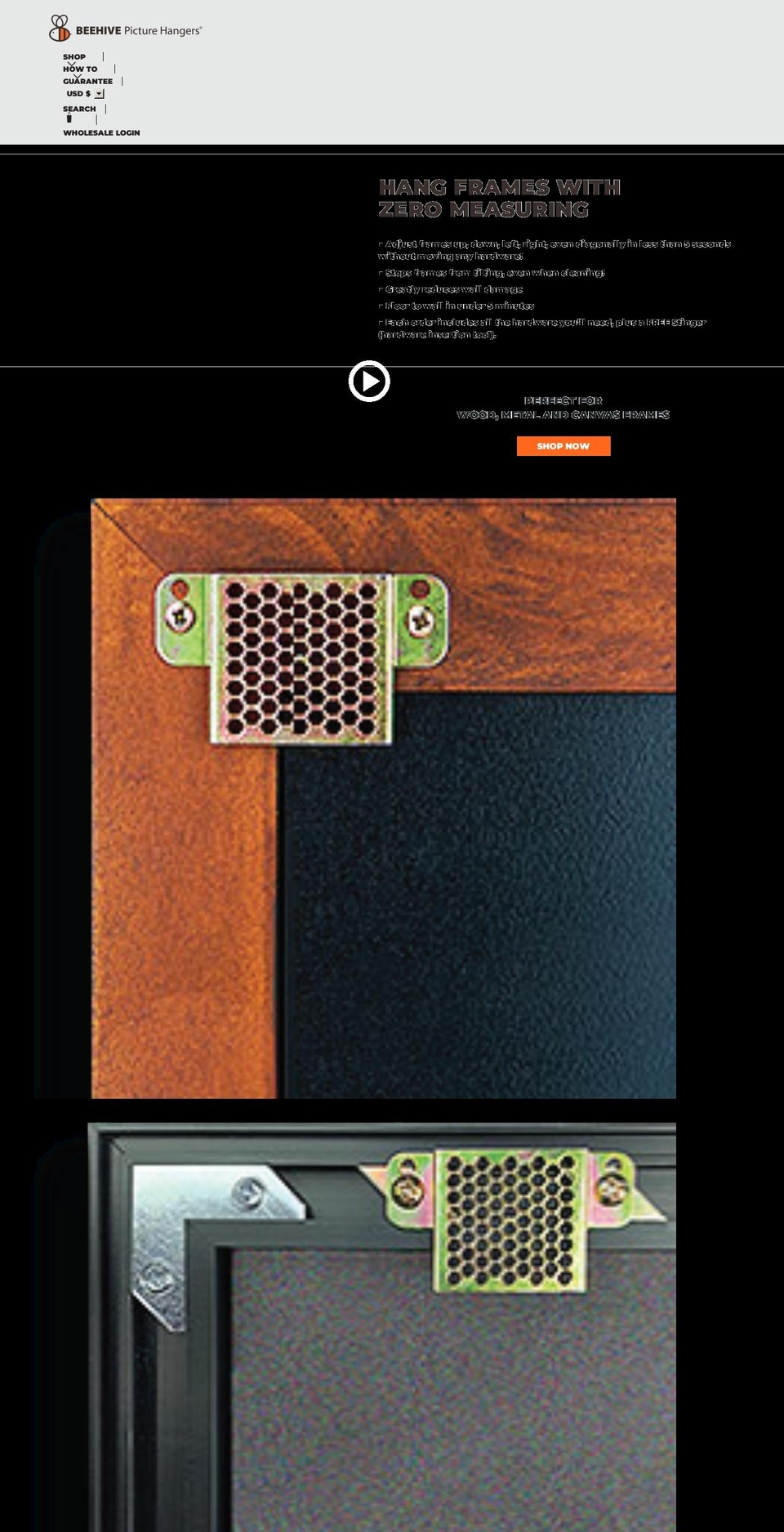 beehivepicturehangers.com shopify website screenshot