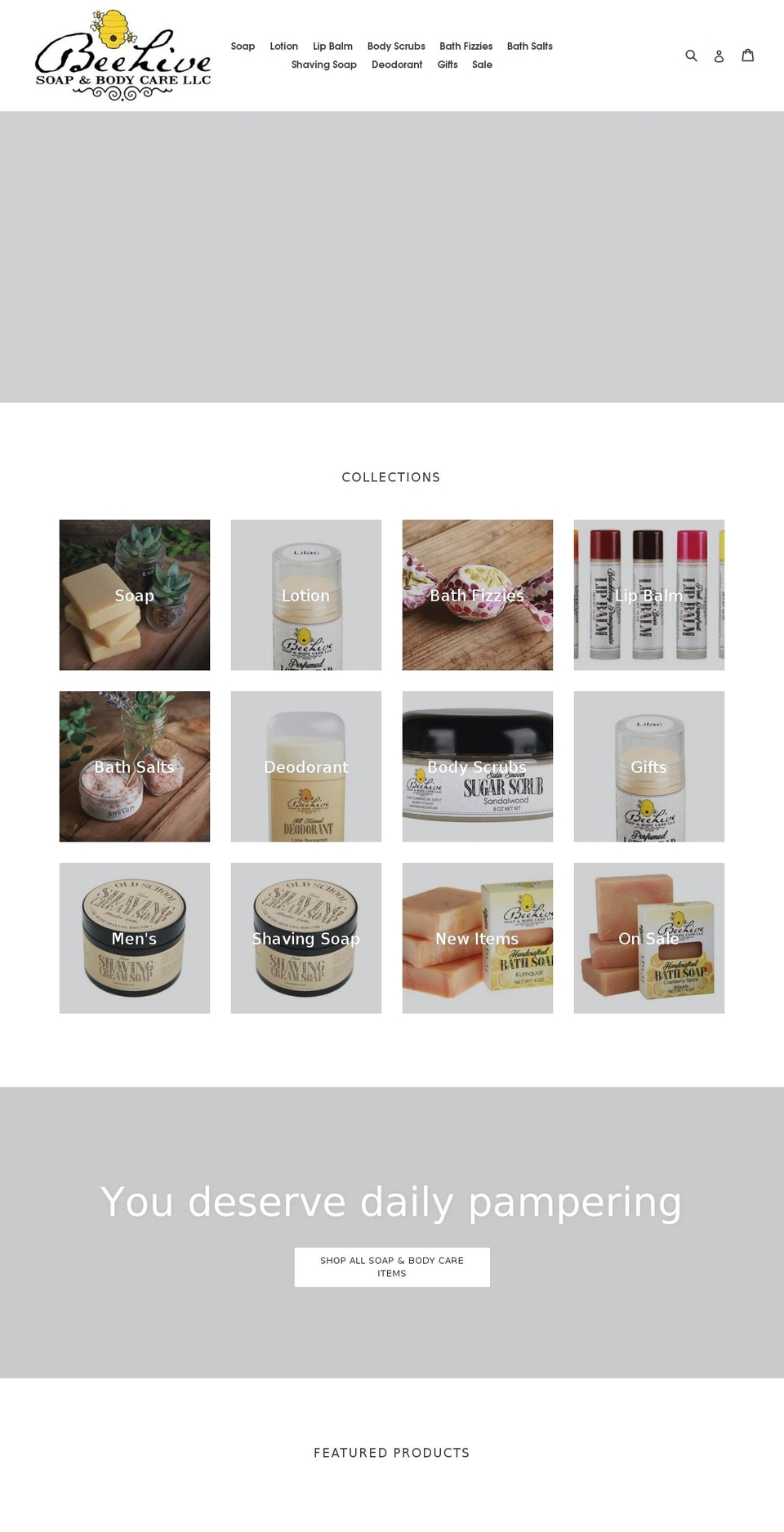 beehivesoap.com shopify website screenshot
