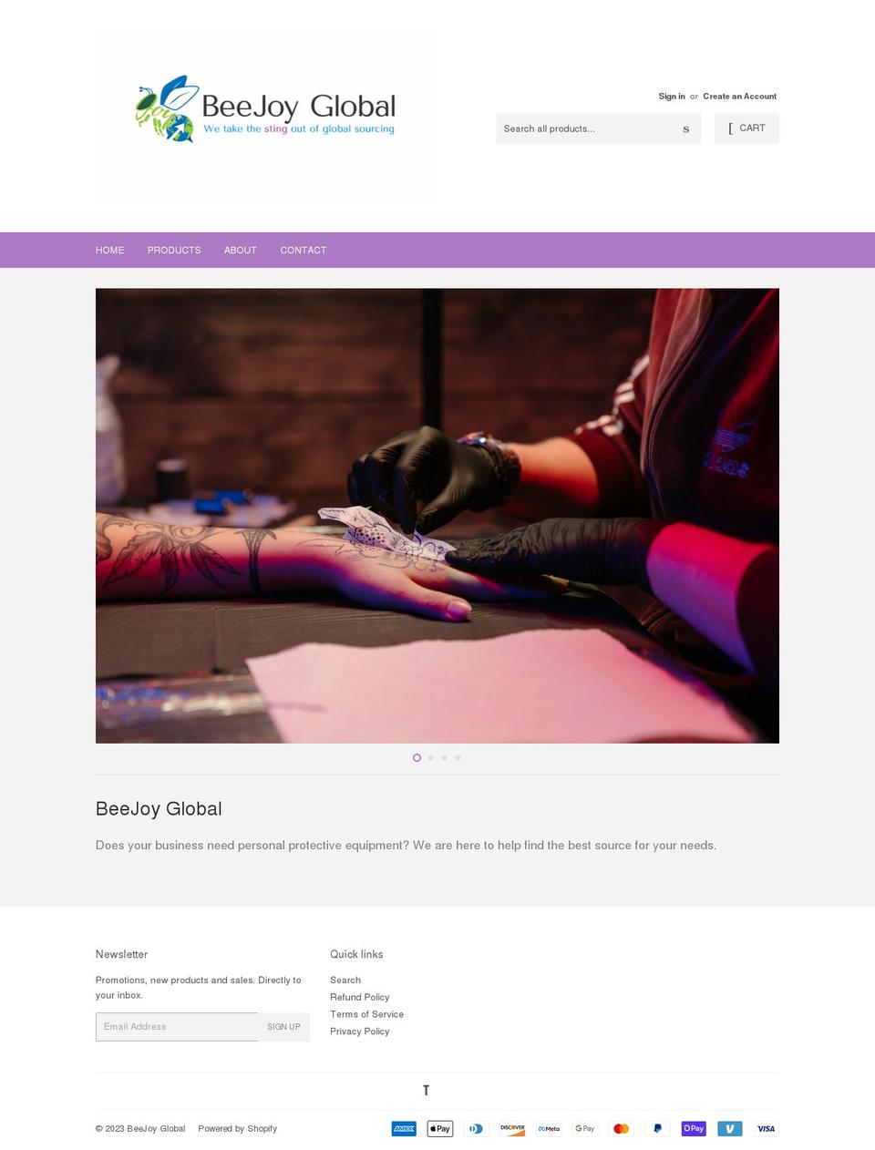 beejoyglobal.com shopify website screenshot