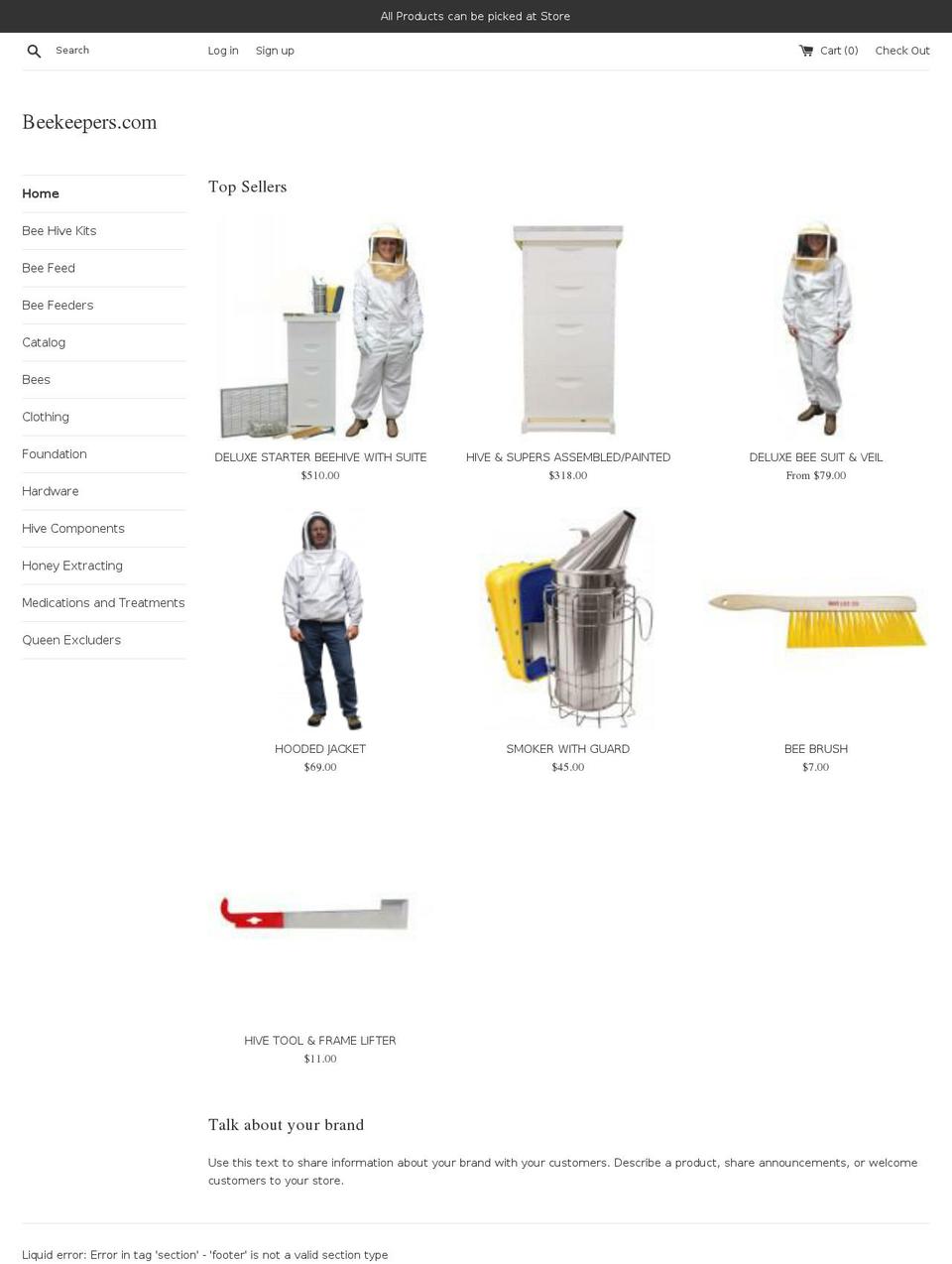 beekeepers.com — Shopify storefront screenshot