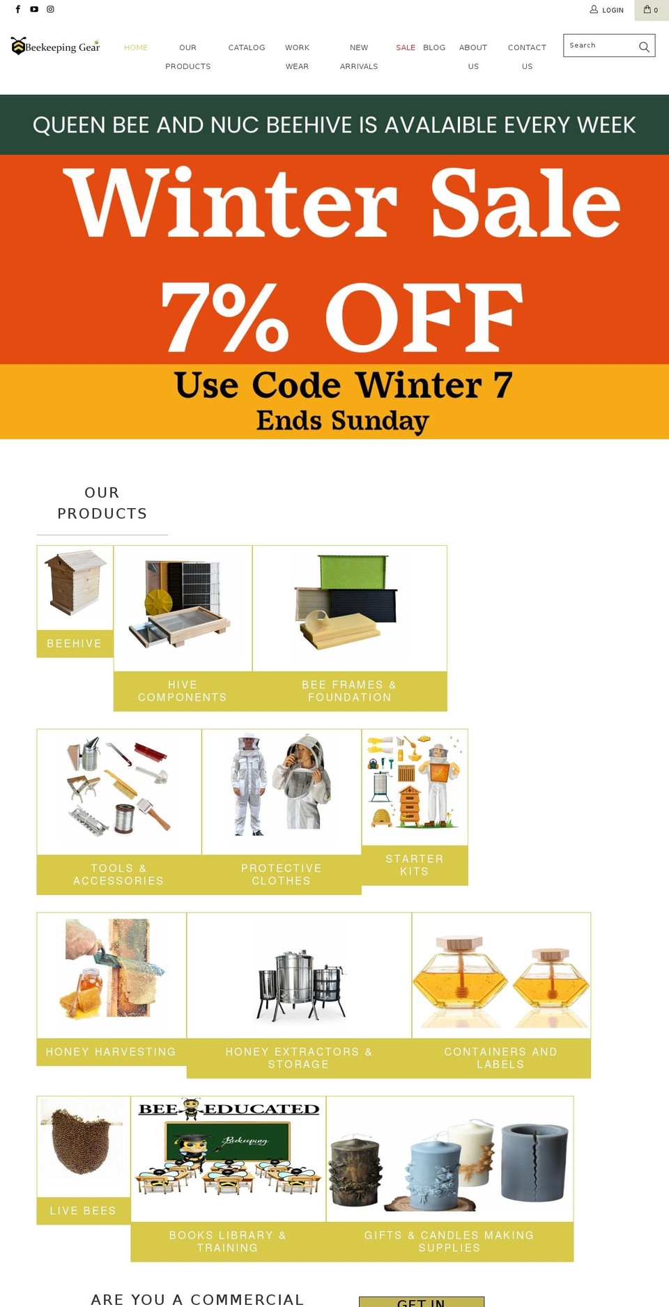 beekeepinggear.com.au shopify website screenshot