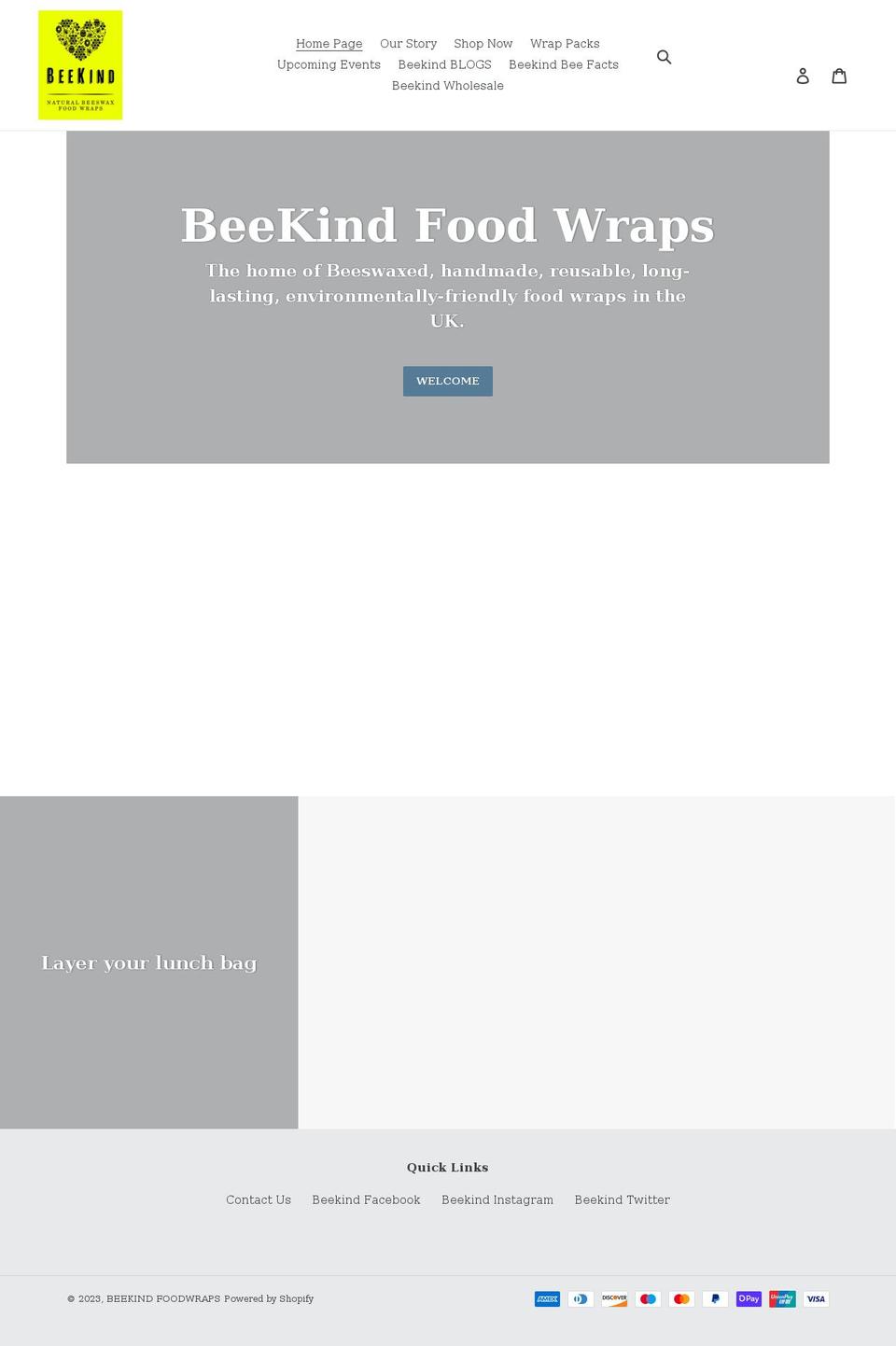 beekindfoodwraps.com shopify website screenshot