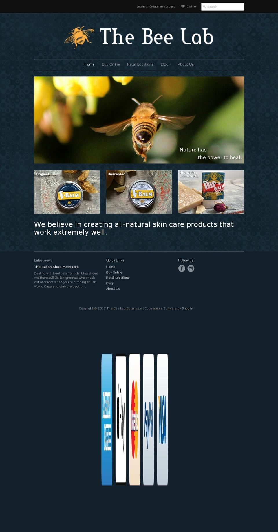 beelabbotanicals.com shopify website screenshot