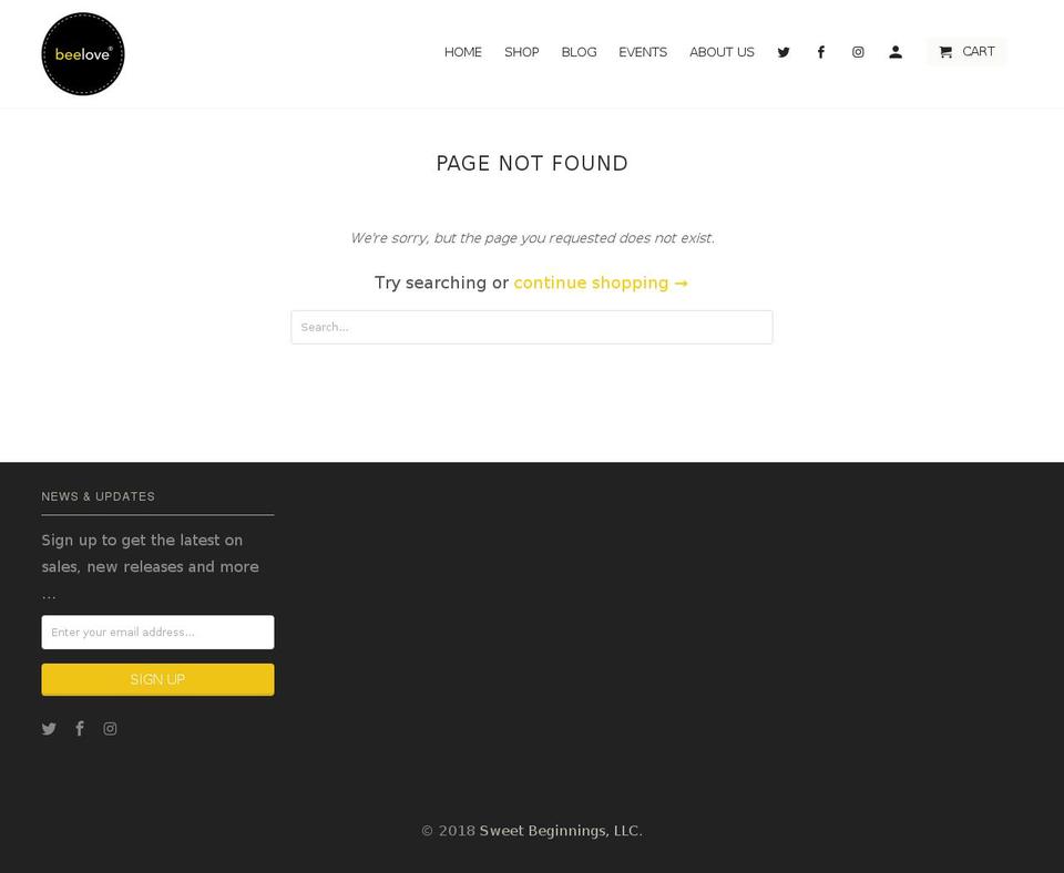 beelinestore.com — Shopify storefront screenshot