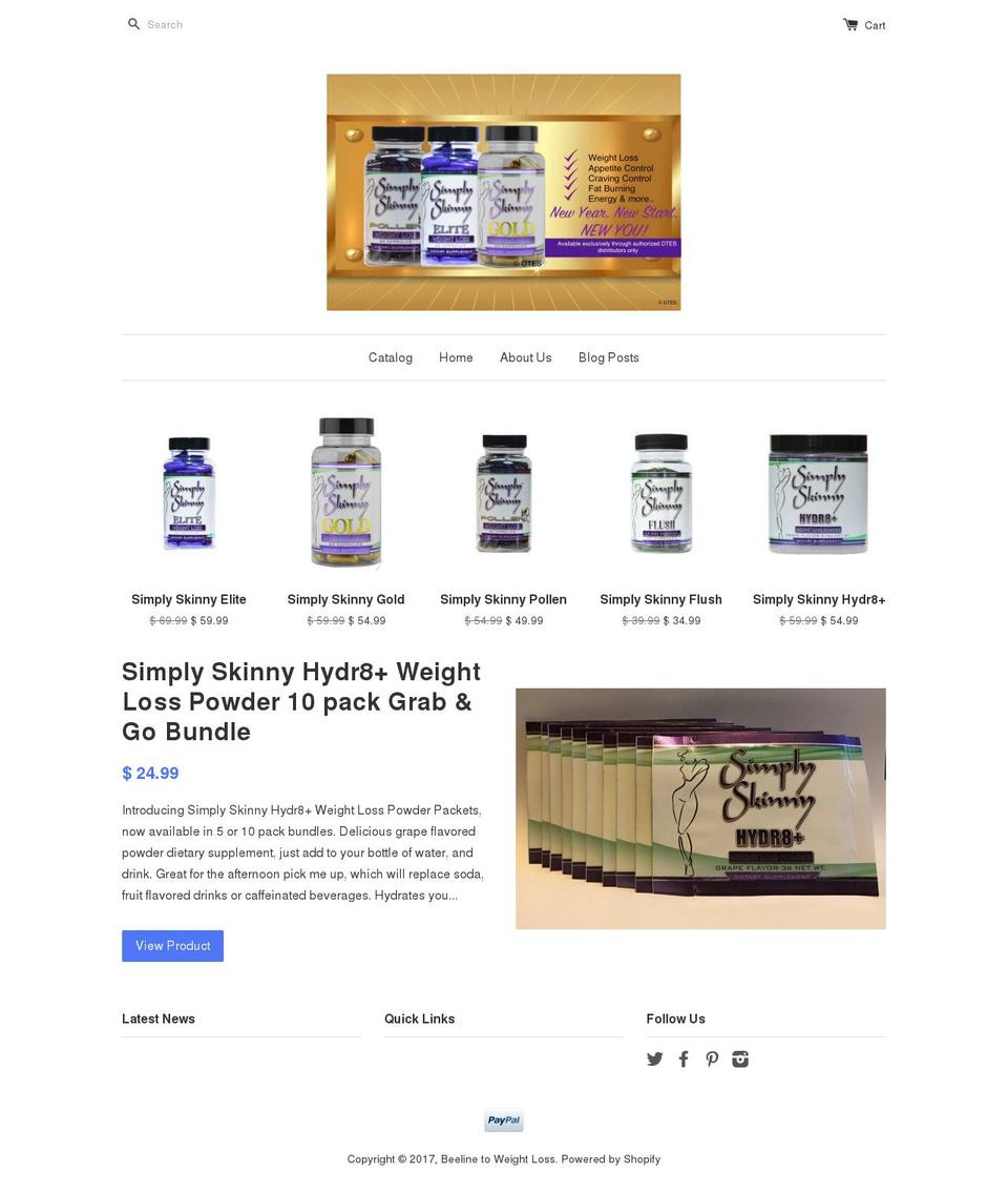 beelinetoweightloss.com shopify website screenshot