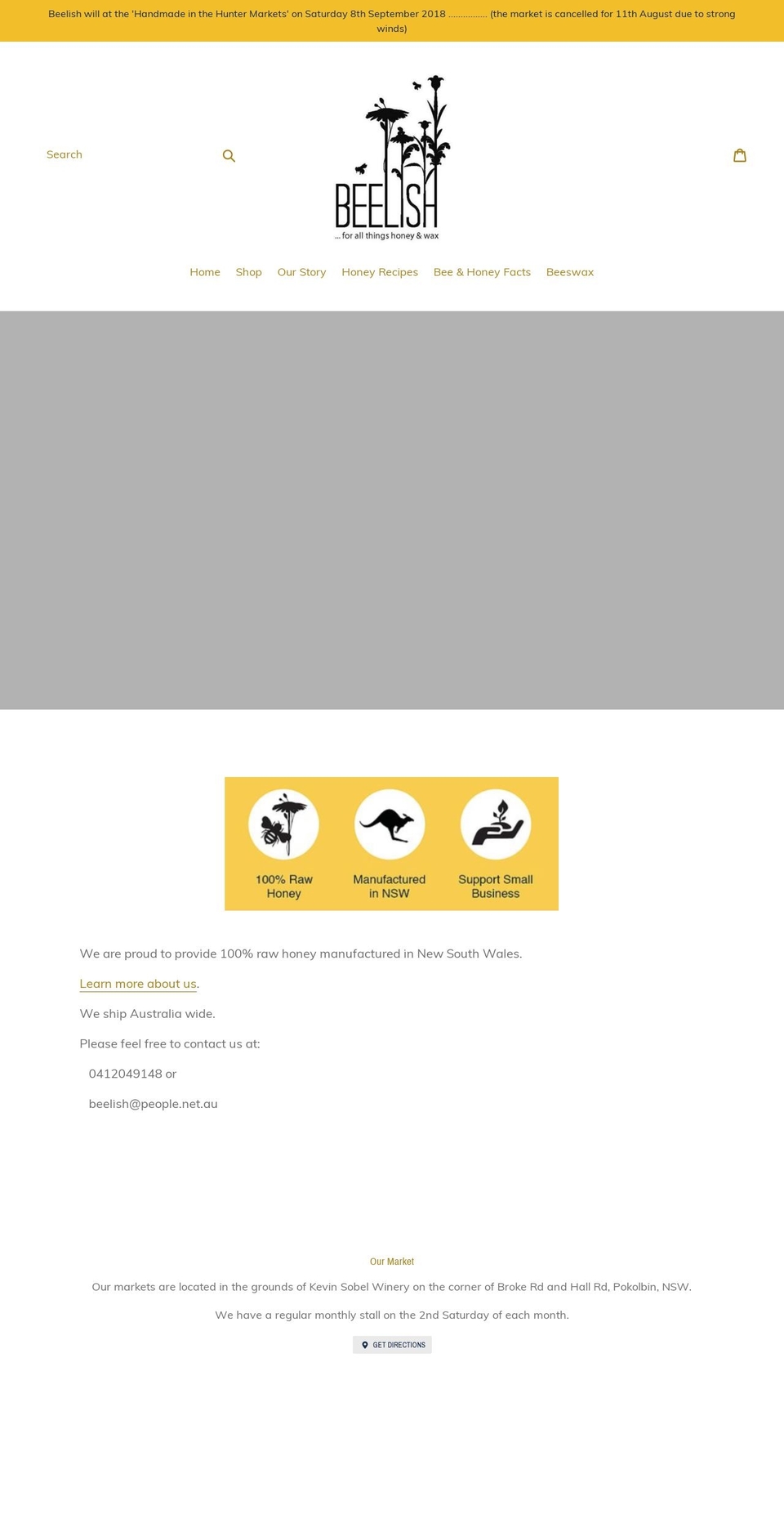 beelish.com.au shopify website screenshot