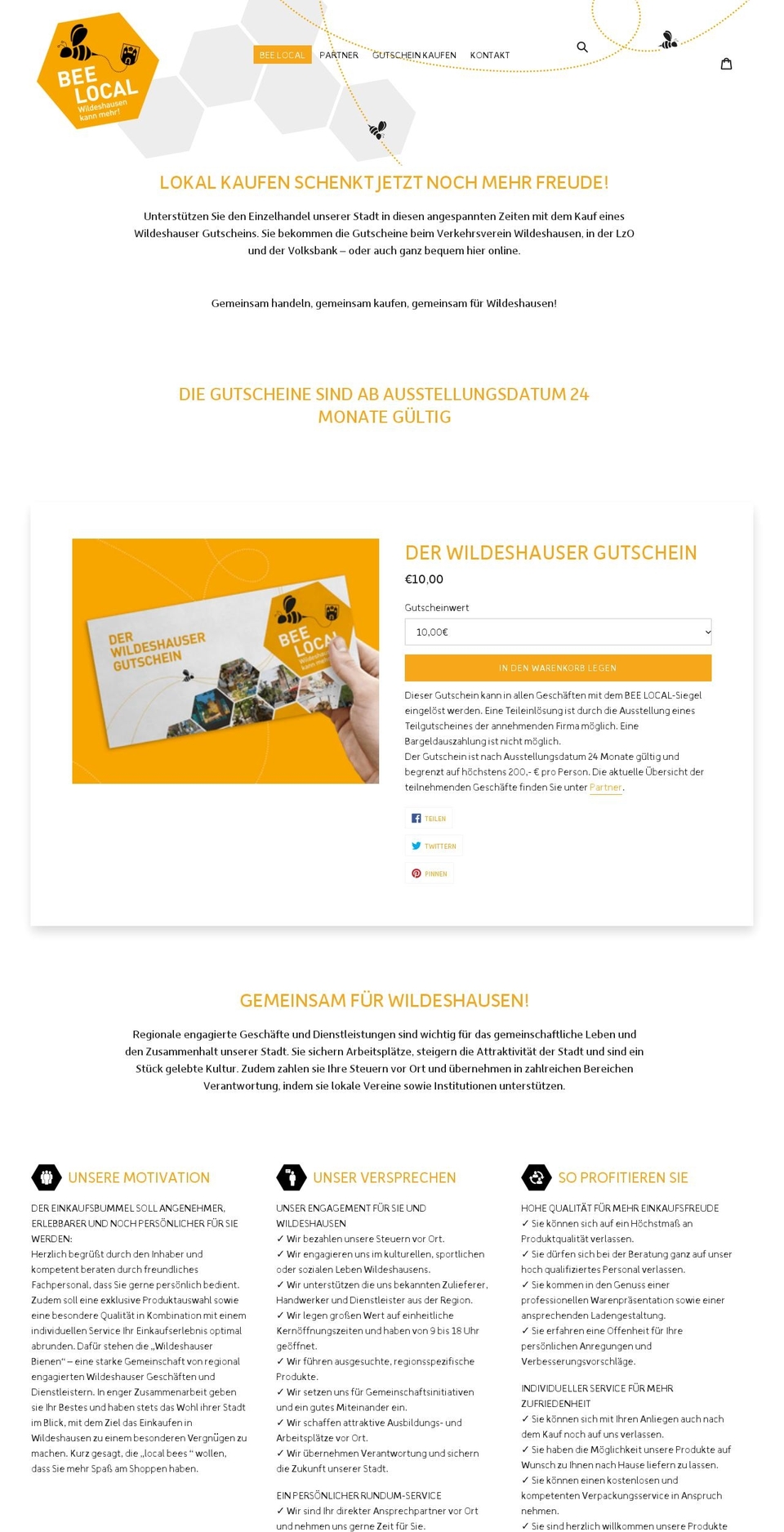 beelocal-wildeshausen.de shopify website screenshot