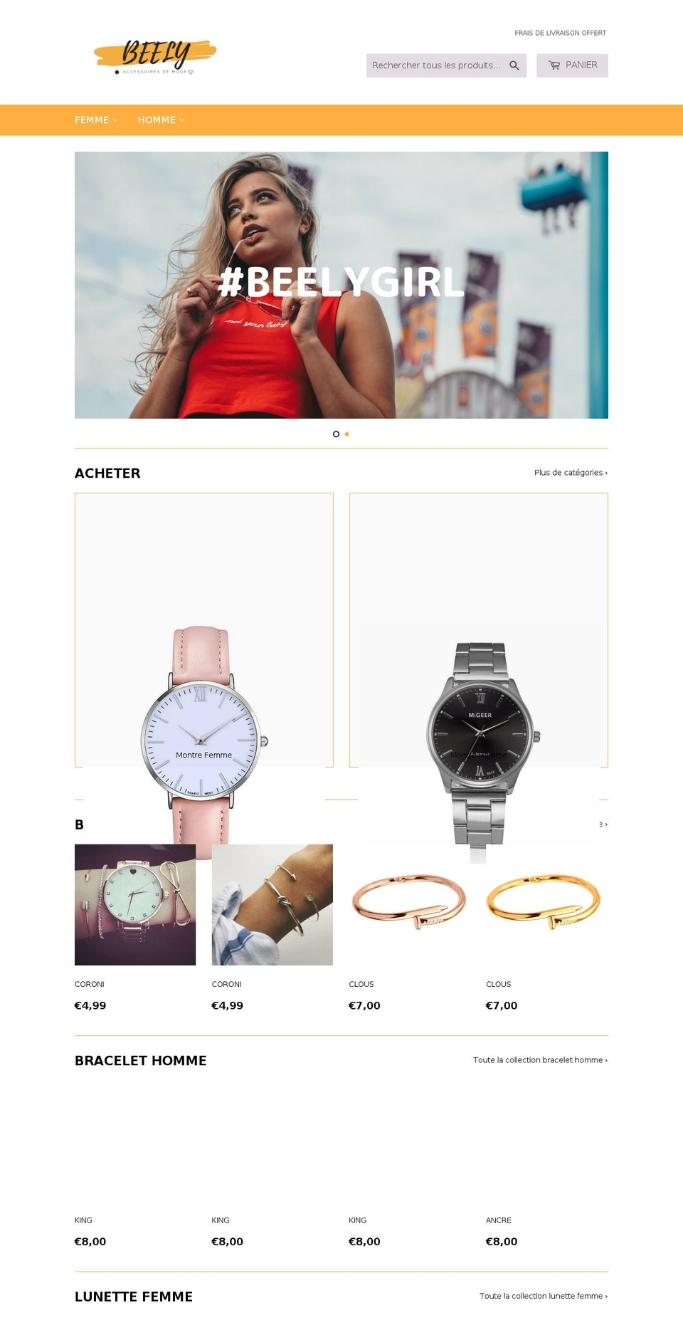 beelyshop.com — Shopify storefront screenshot