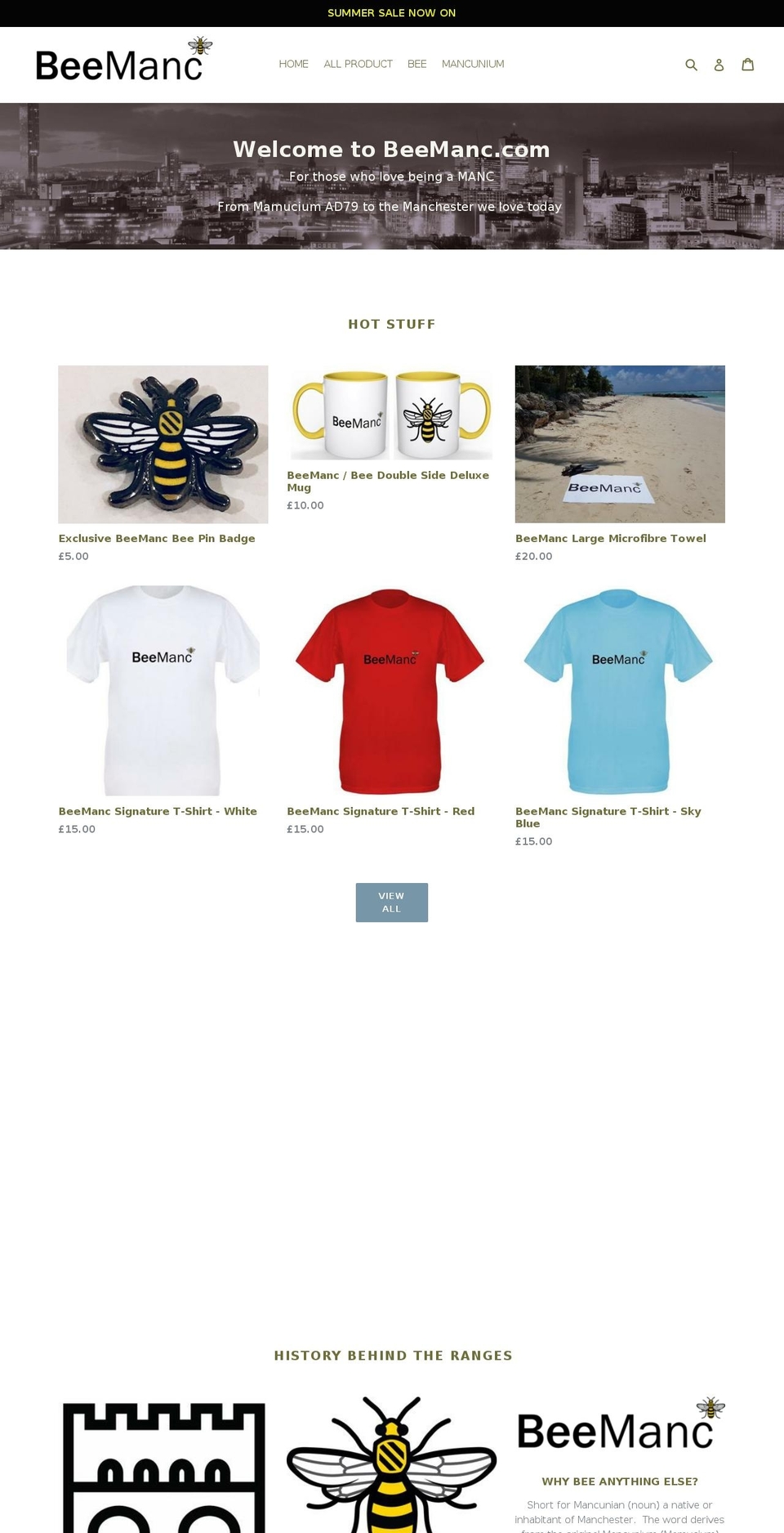 beemanc.com shopify website screenshot