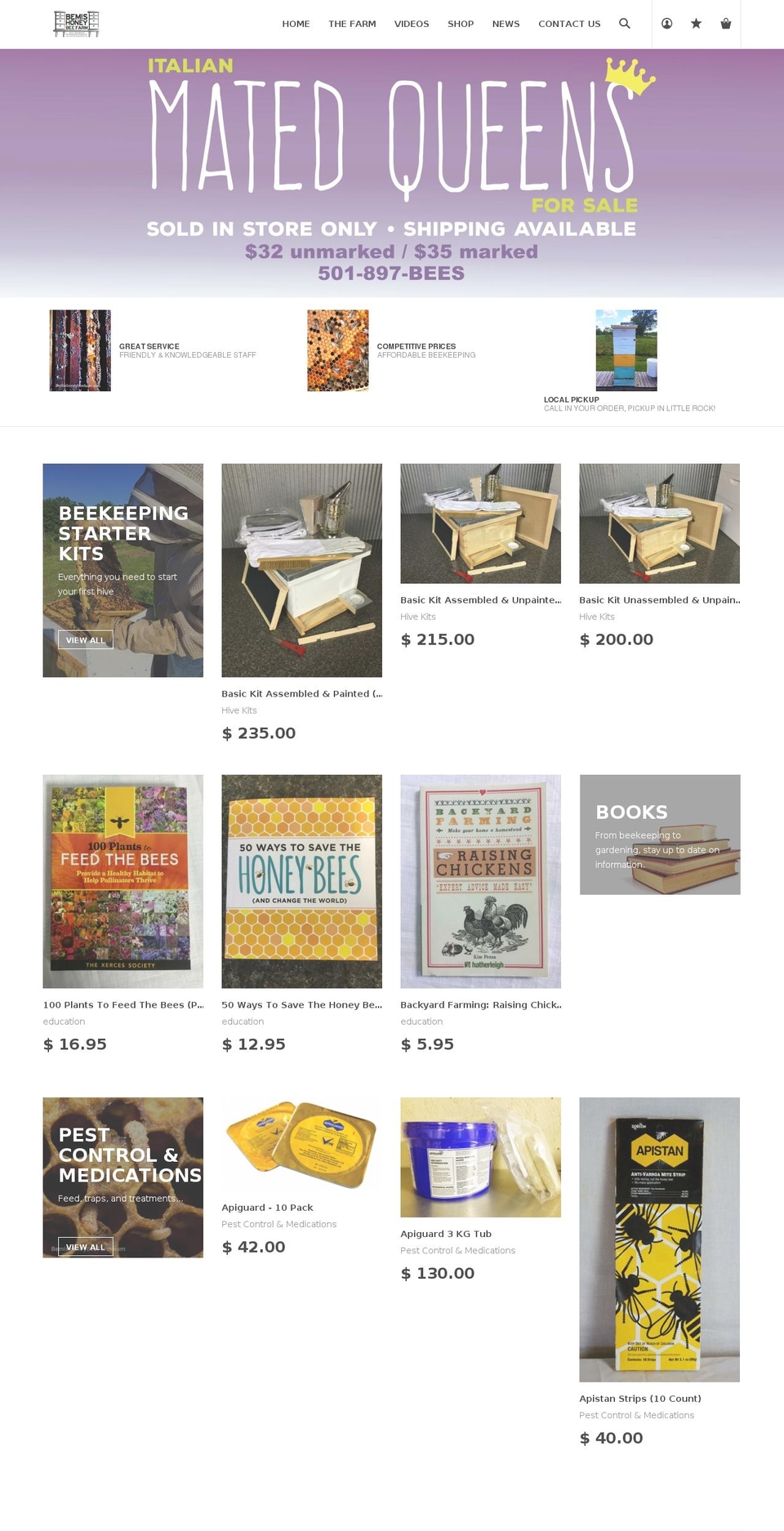 beemishoneybeefarm.com — Shopify storefront screenshot