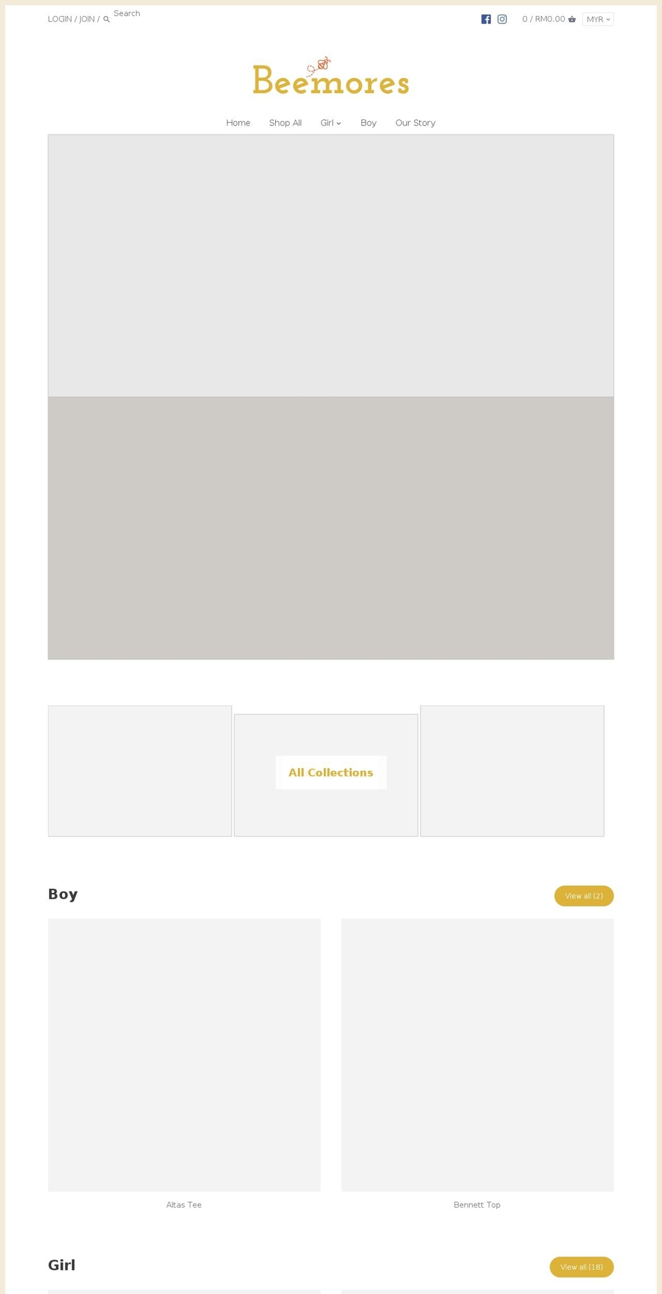 beemores.com — Shopify storefront screenshot