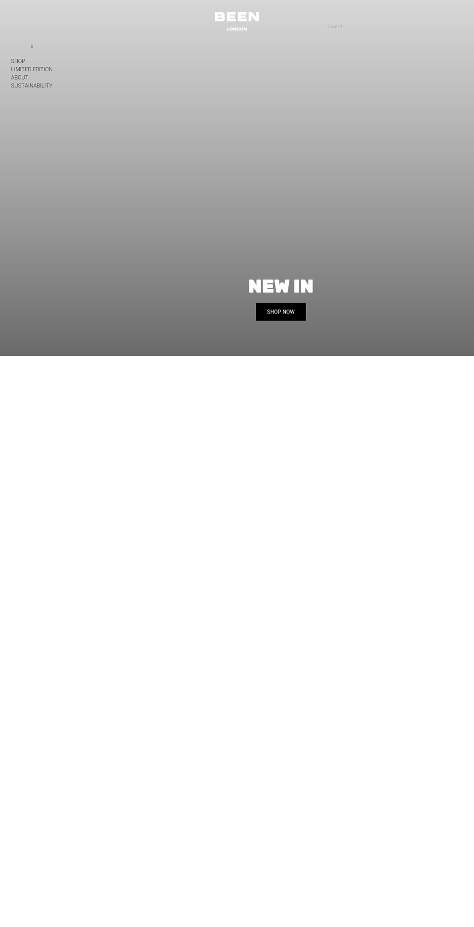 been.london shopify website screenshot