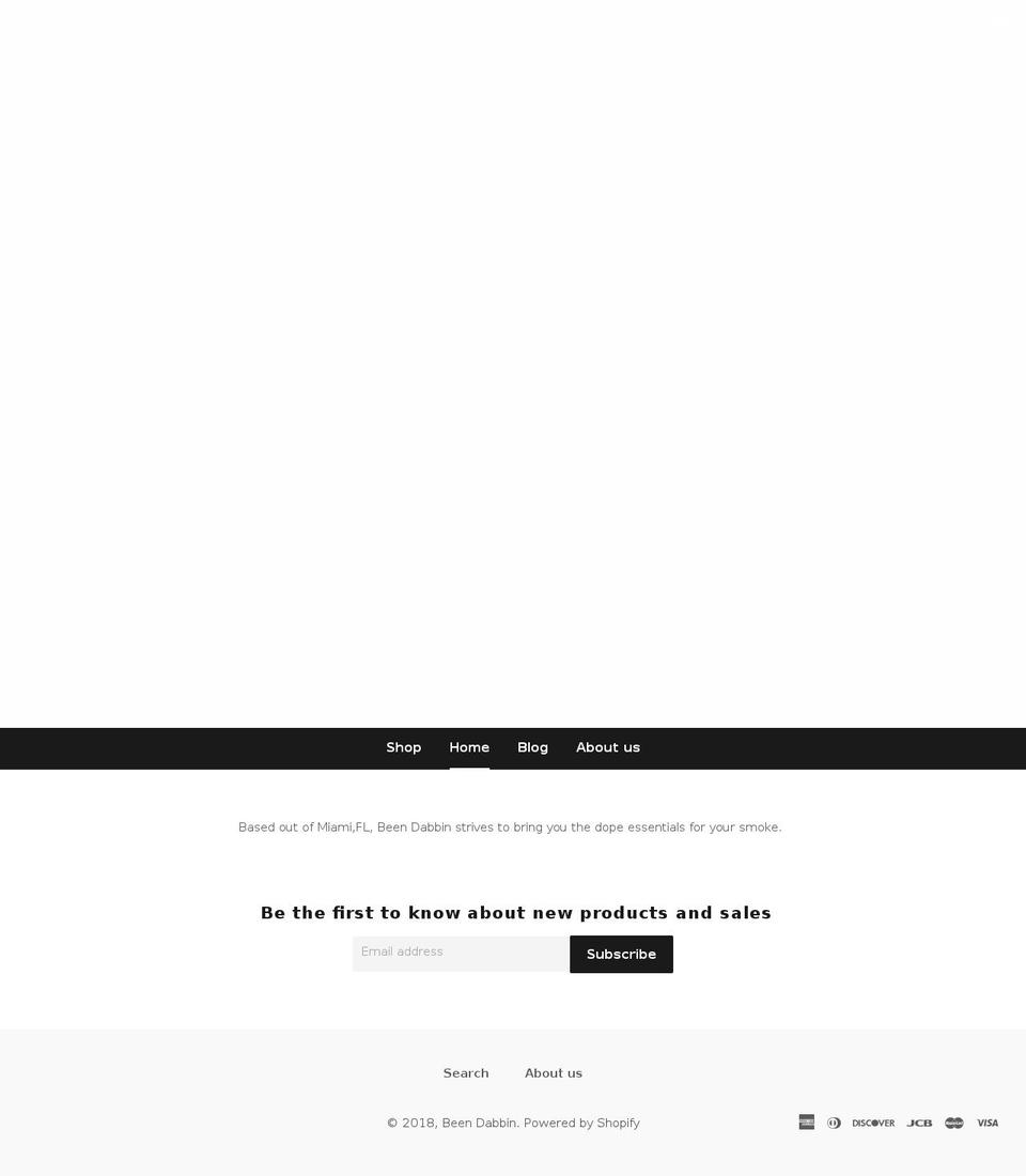 beendabbin.com shopify website screenshot