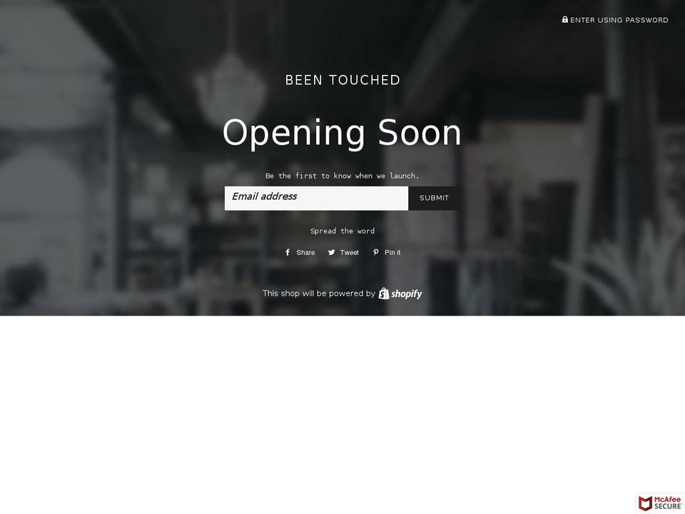 beentouched.com — Shopify storefront screenshot