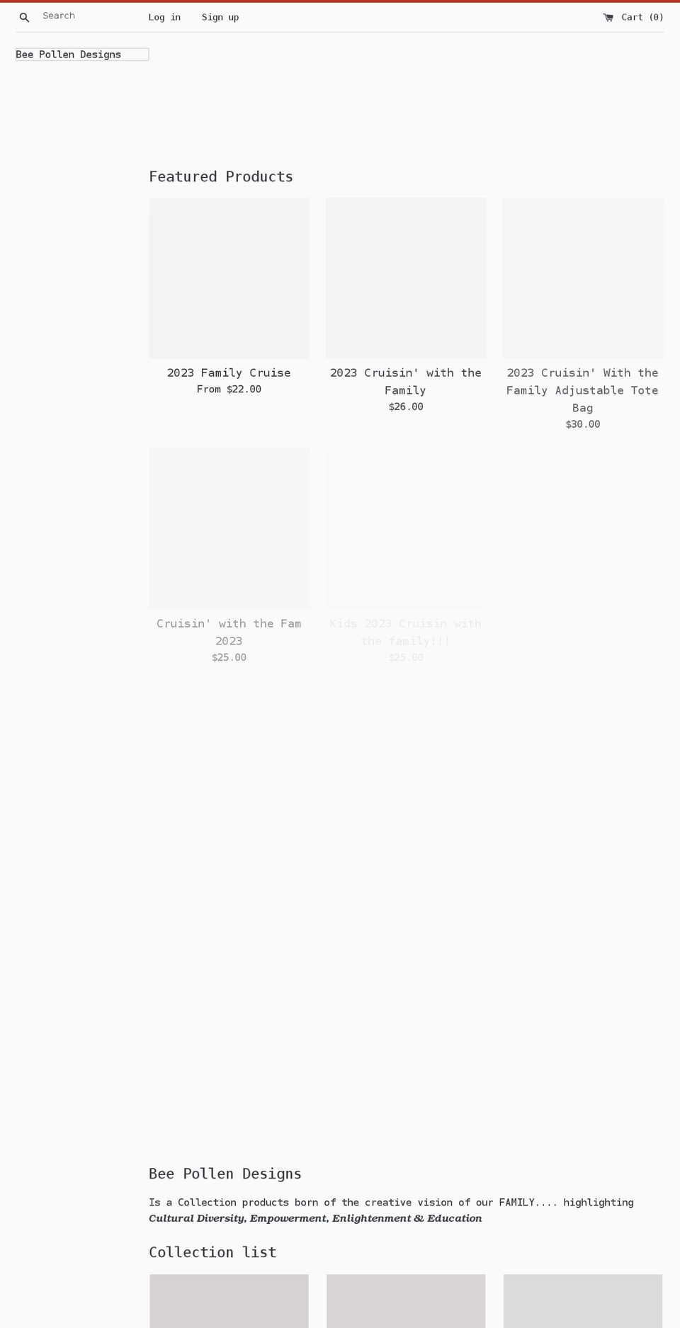 beepollendesigns.com shopify website screenshot