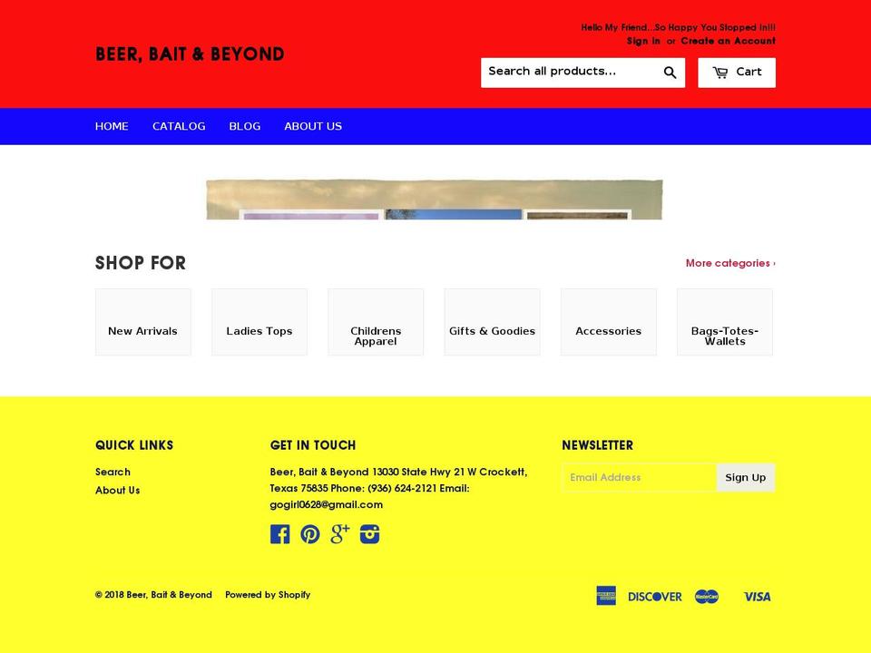 beer-bait-beyond.com — Shopify storefront screenshot