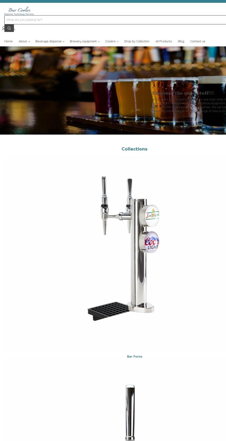 beer-coolers.co.uk shopify website screenshot