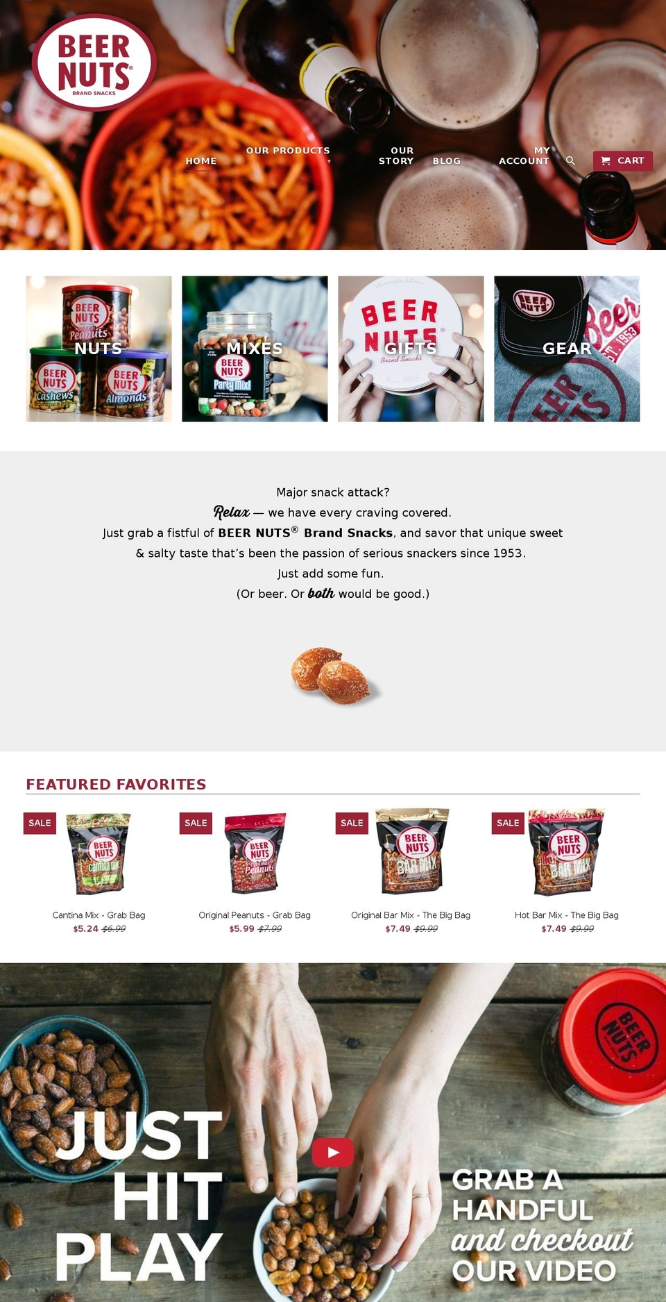 Beernuts 2018 - Checkout updated Shopify theme site example beer-nuts.com