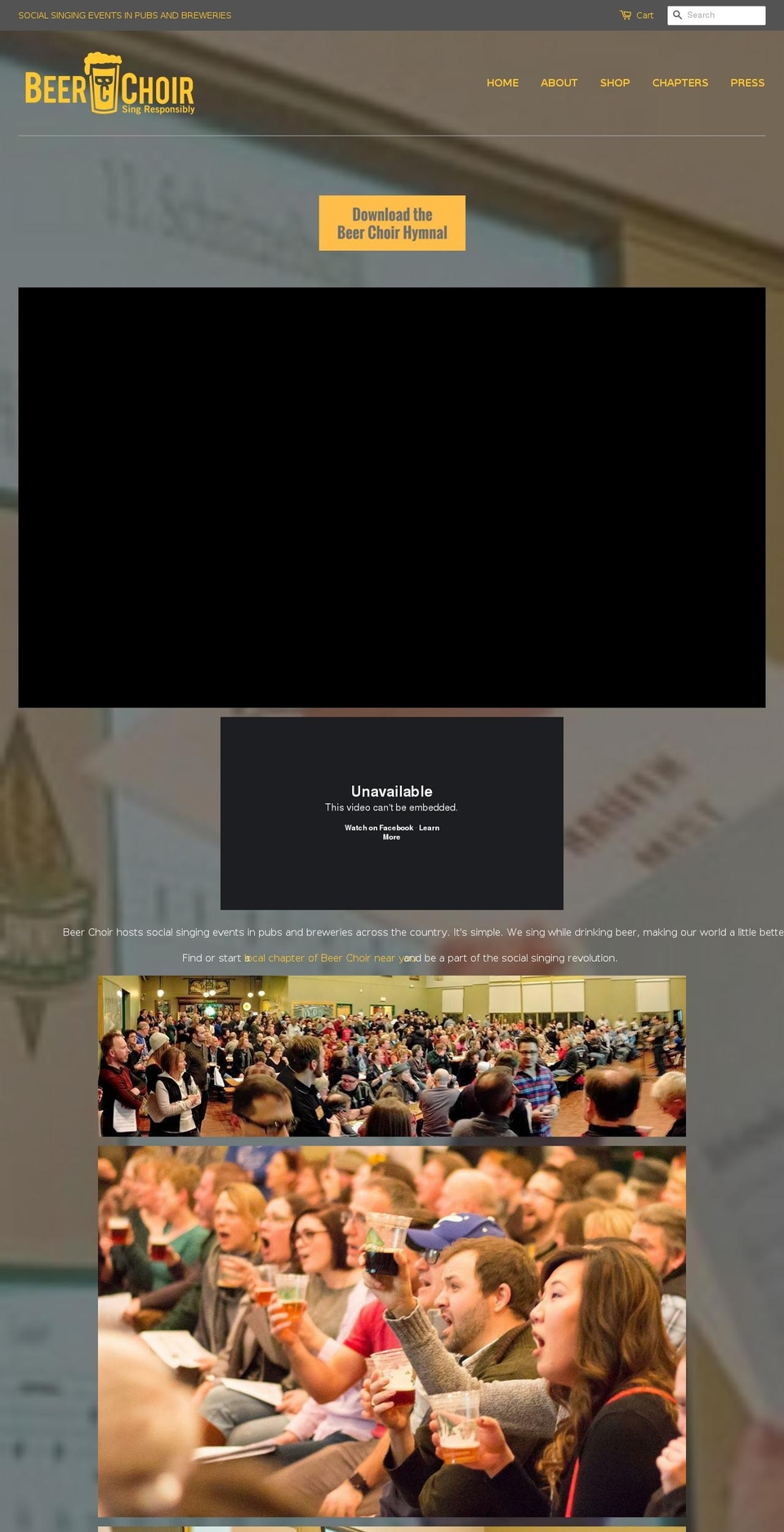 beerchoir.com — Shopify storefront screenshot