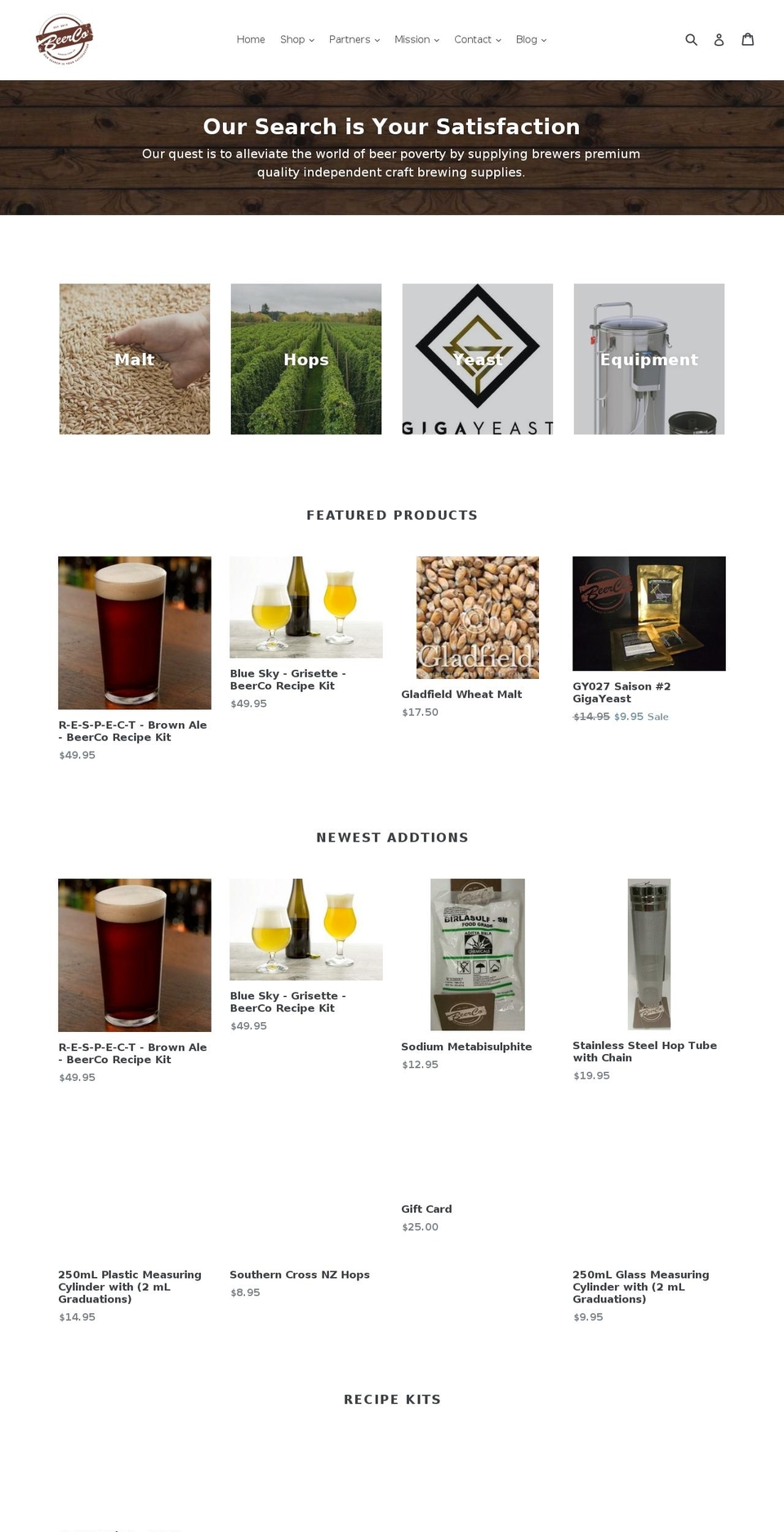 beerco.com.au shopify website screenshot