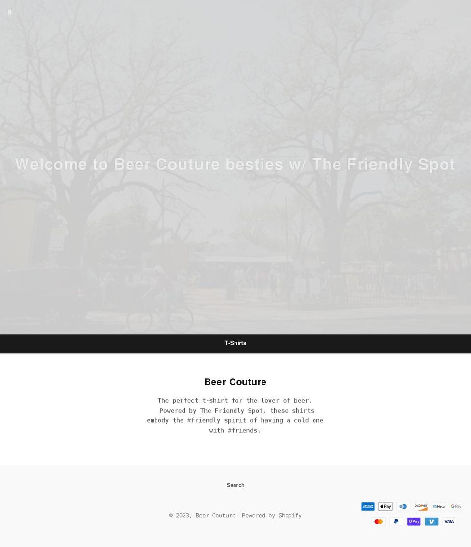 beercouture.com shopify website screenshot
