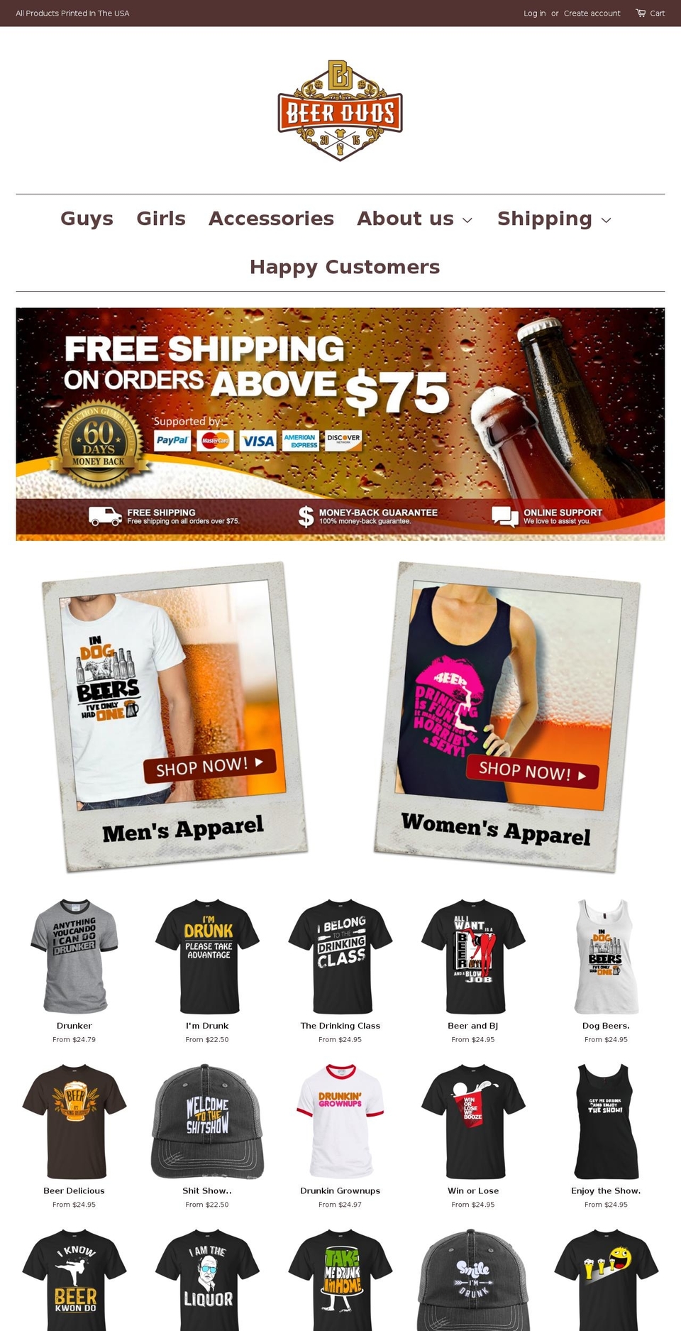 beerduds.com shopify website screenshot