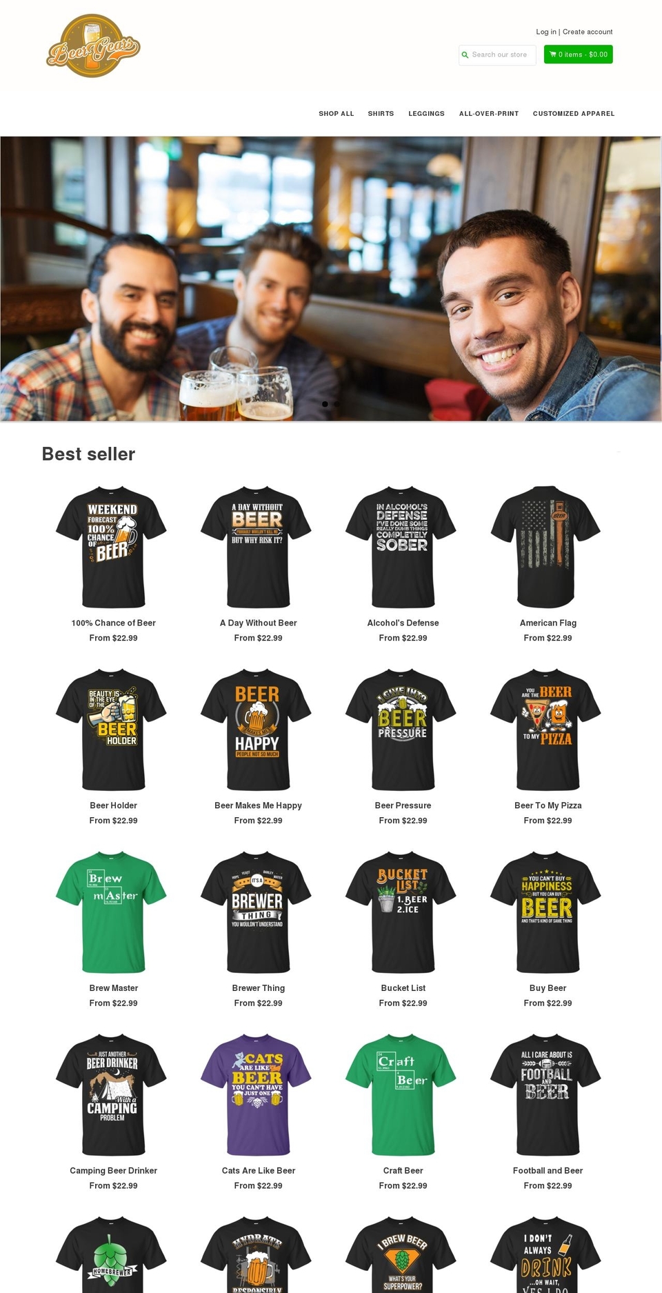 beergears.com shopify website screenshot
